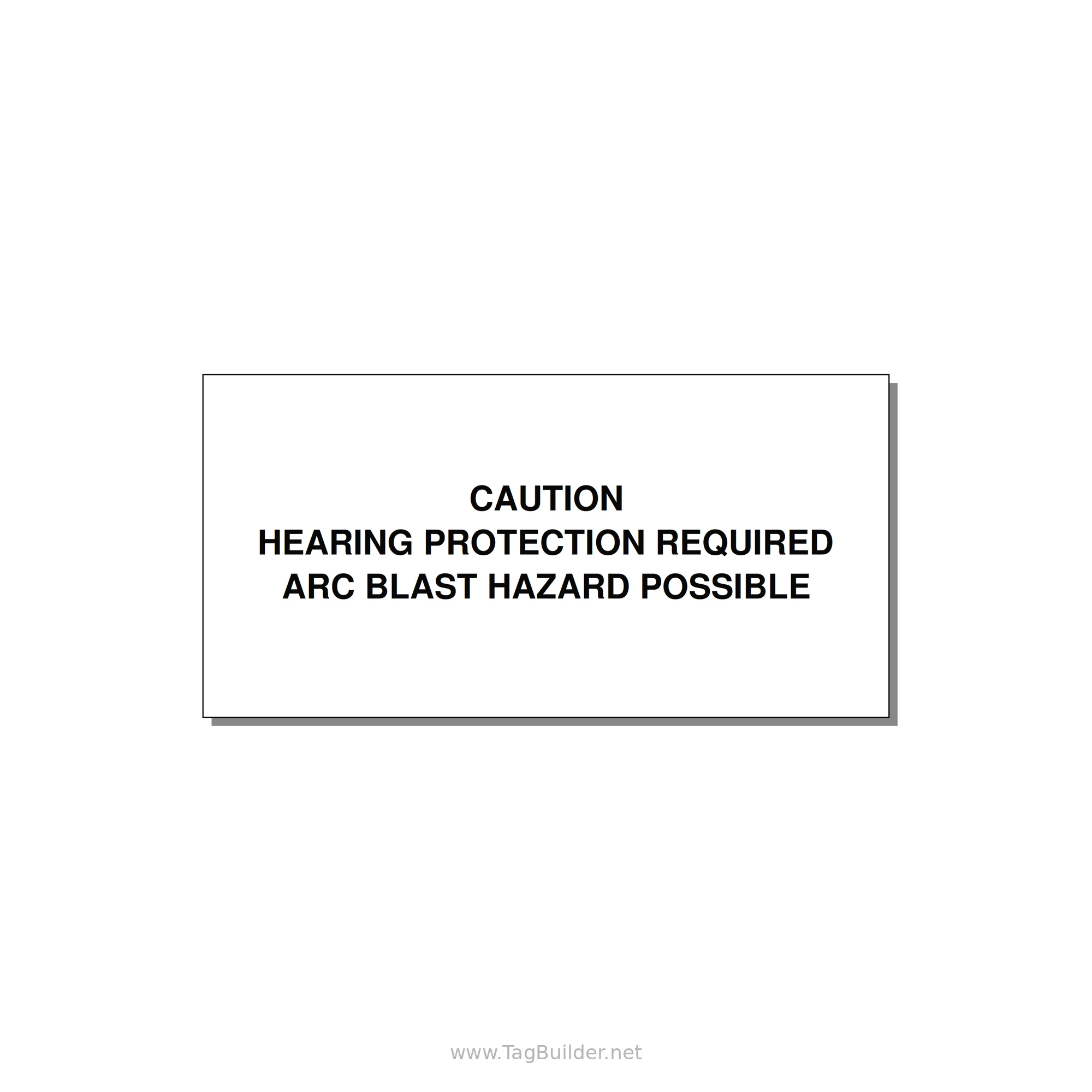 Hearing Protection Requi — 6x3" Black on White, Adhesive