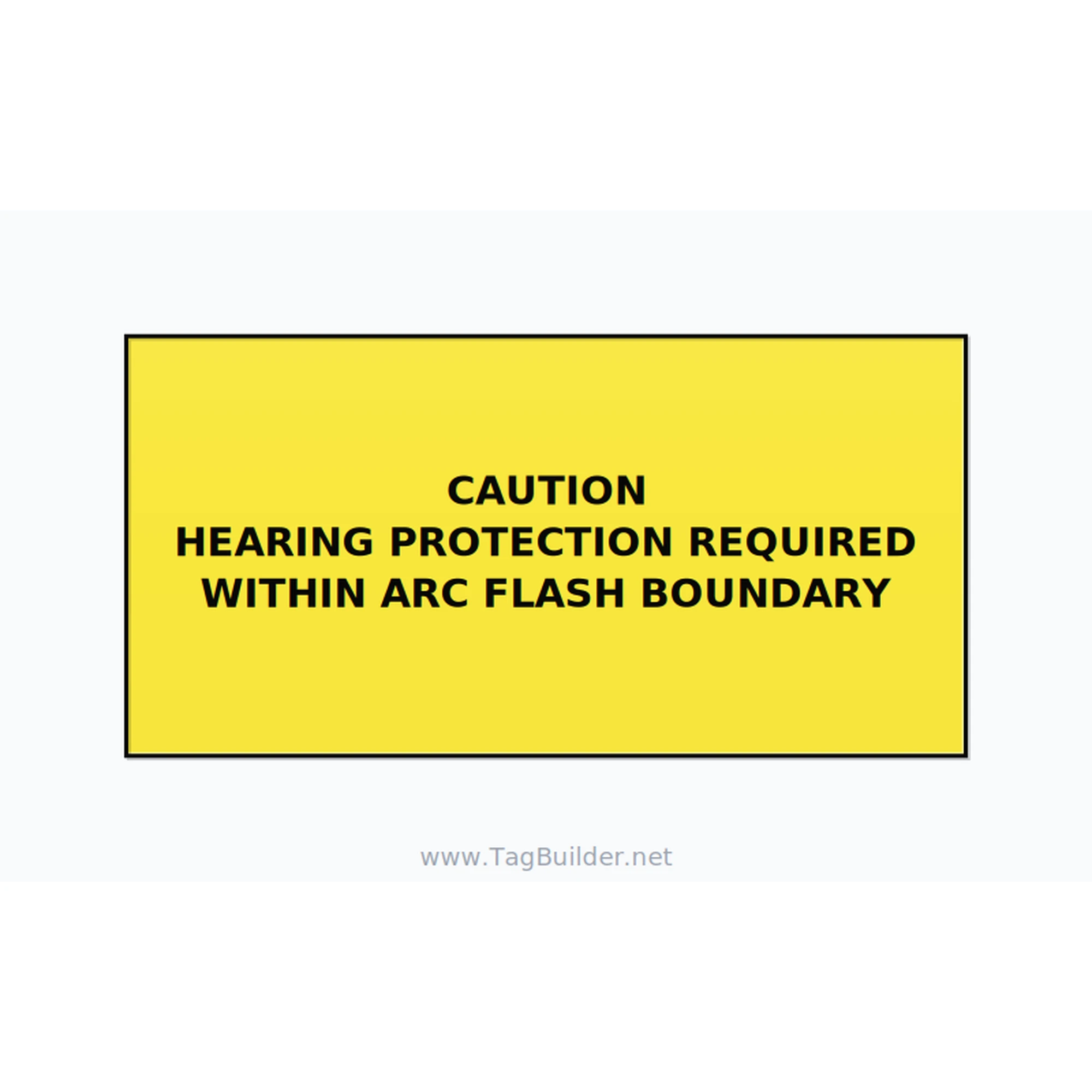 Hearing Protection Required Label (Arc Blast) — 4x2 Adhesive