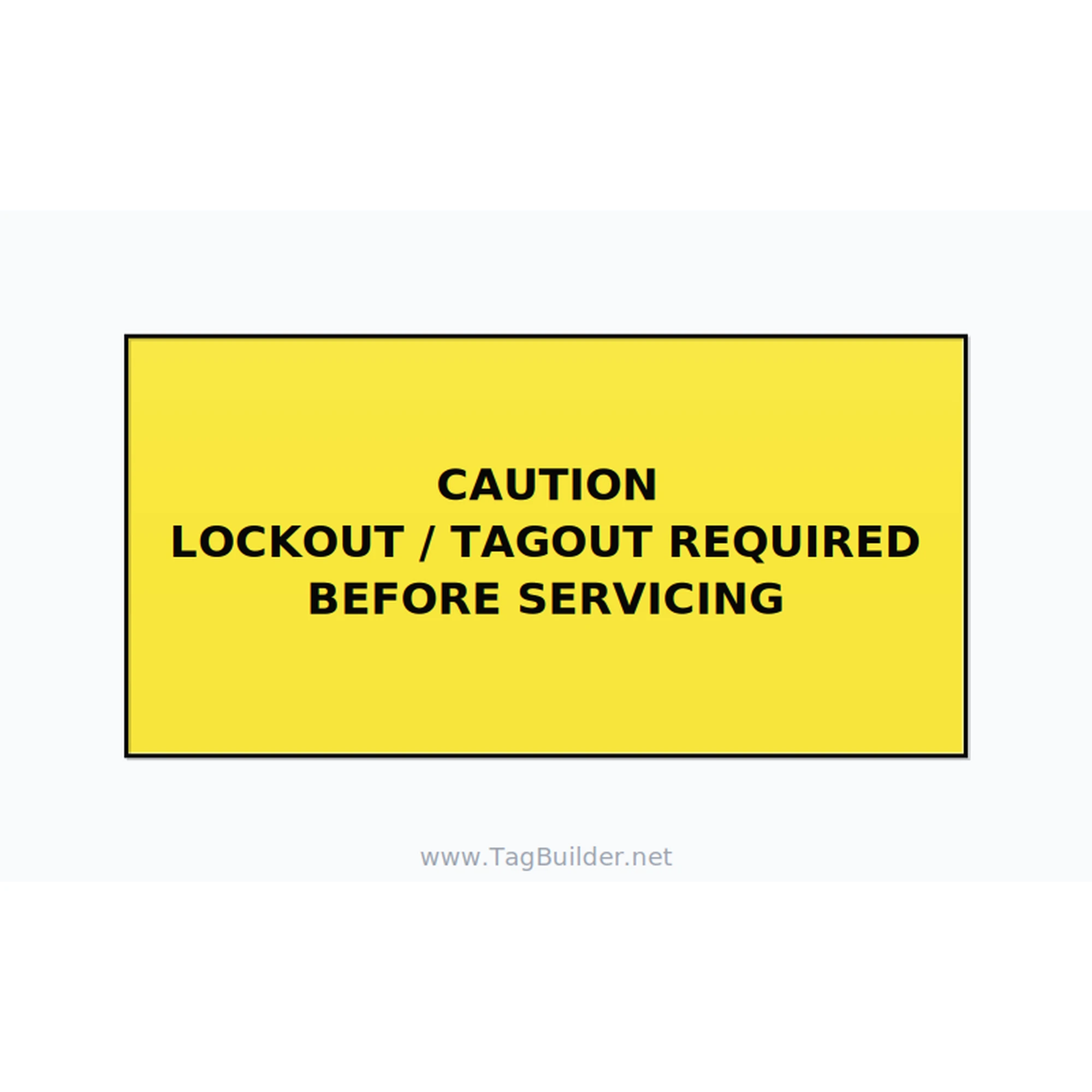 Lockout/Tagout Required Label — 4x2 Adhesive