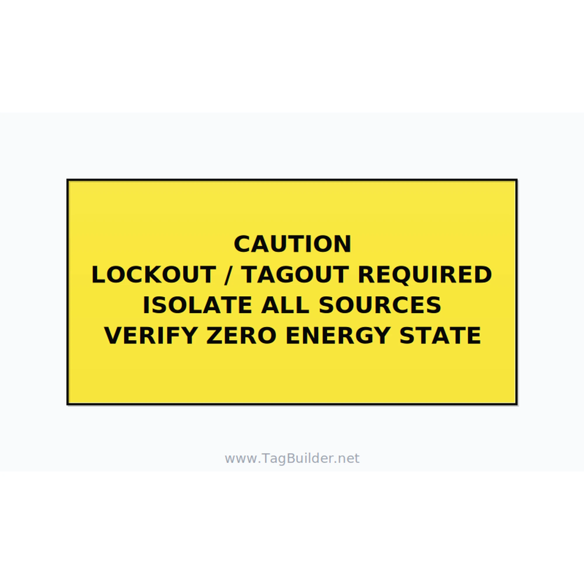 Lockout/Tagout Required Label — 6x3 Adhesive