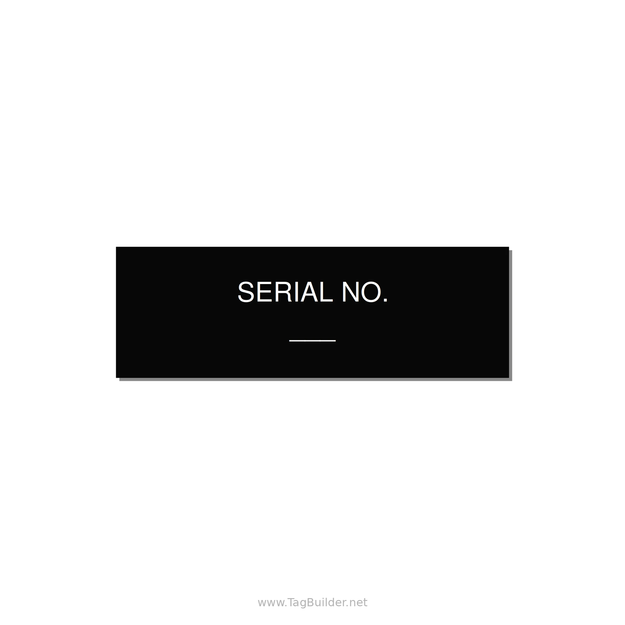 Medical Equipment Serial Number Label – OEM — 3x1" White on Black, Adhesive