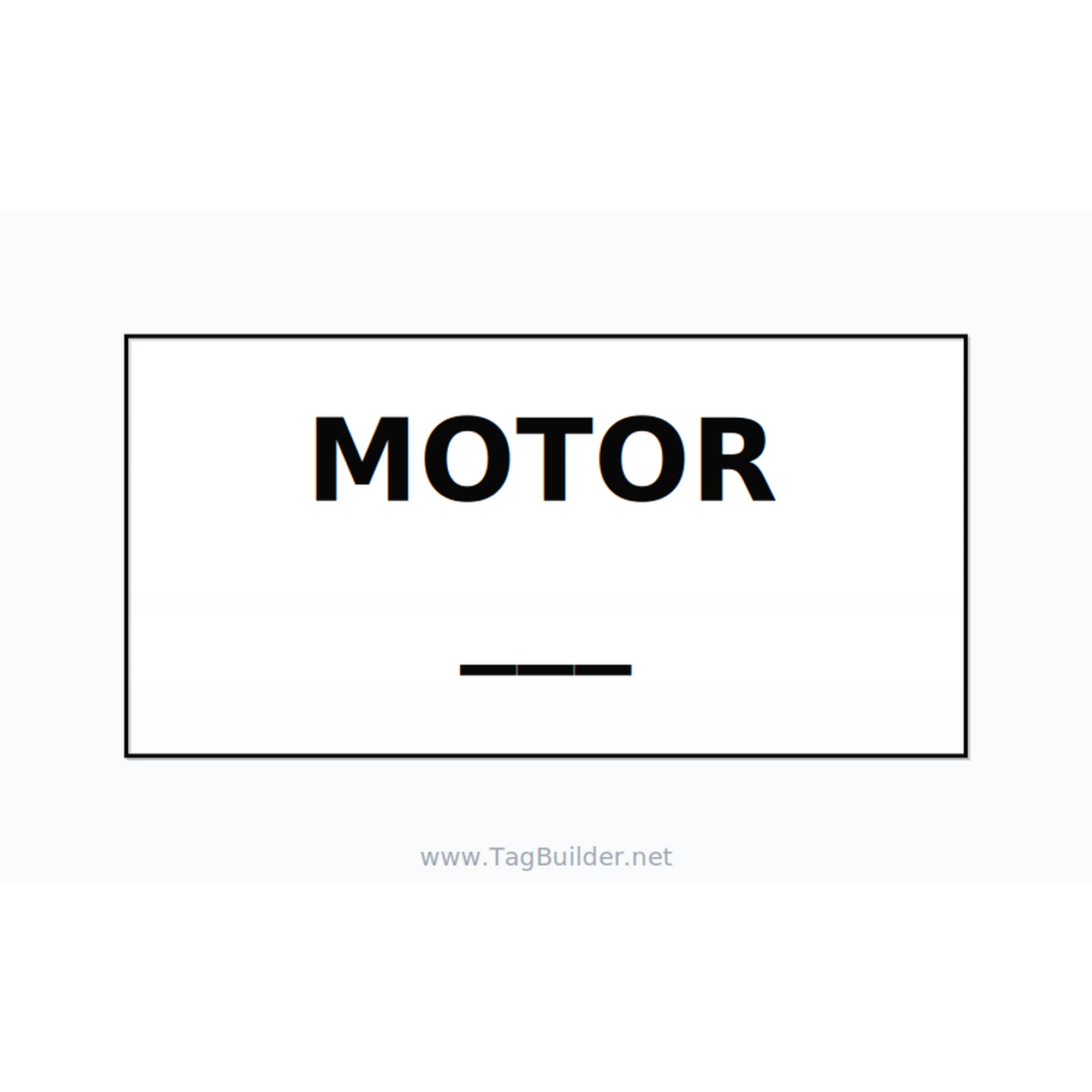 Motor Label – OEM Motion Equipment