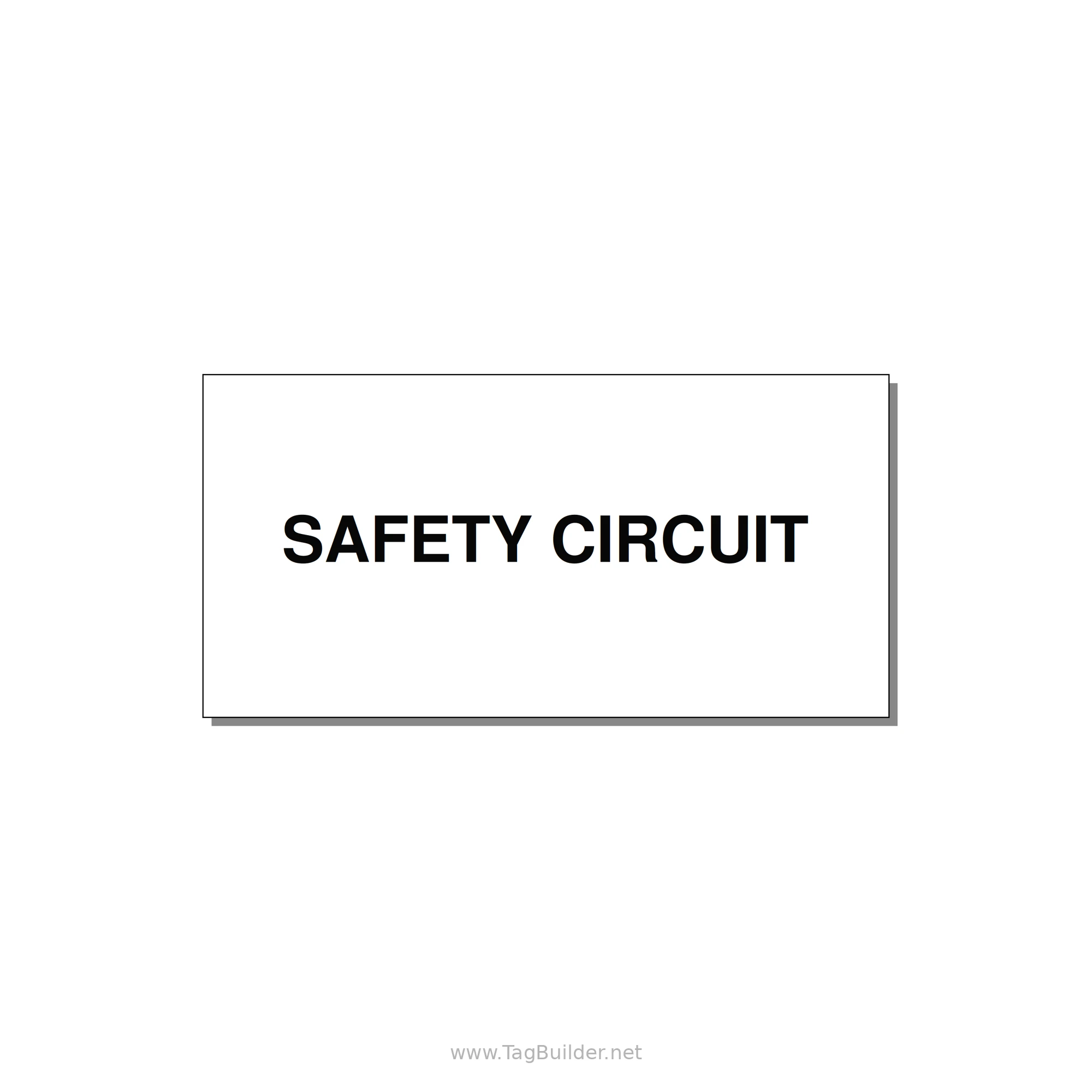 Safety Circuit Label – OEM Machine Safety — 4x2" Black on White, Adhesive