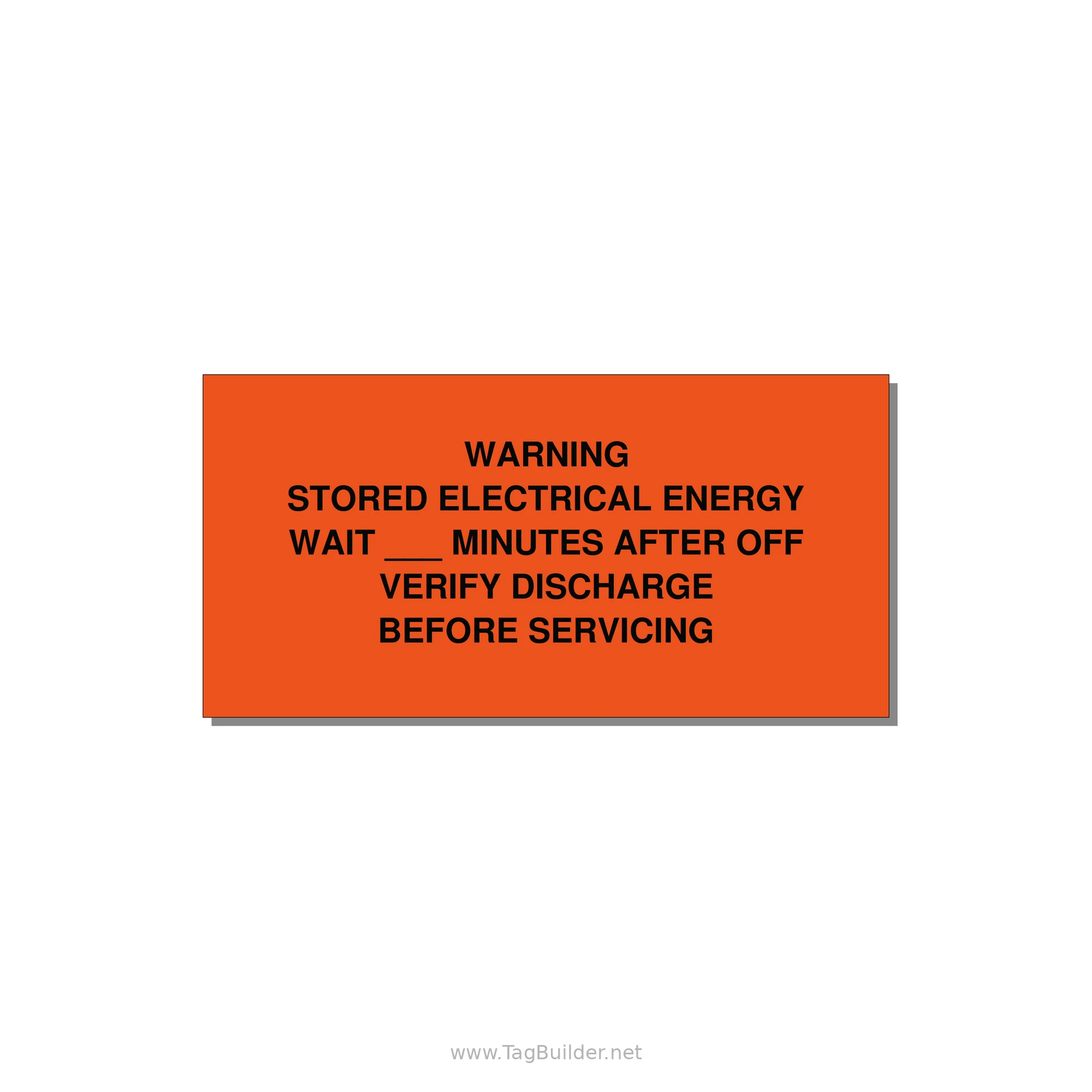 Sto — 4x2" Black on Orange, Adhesive