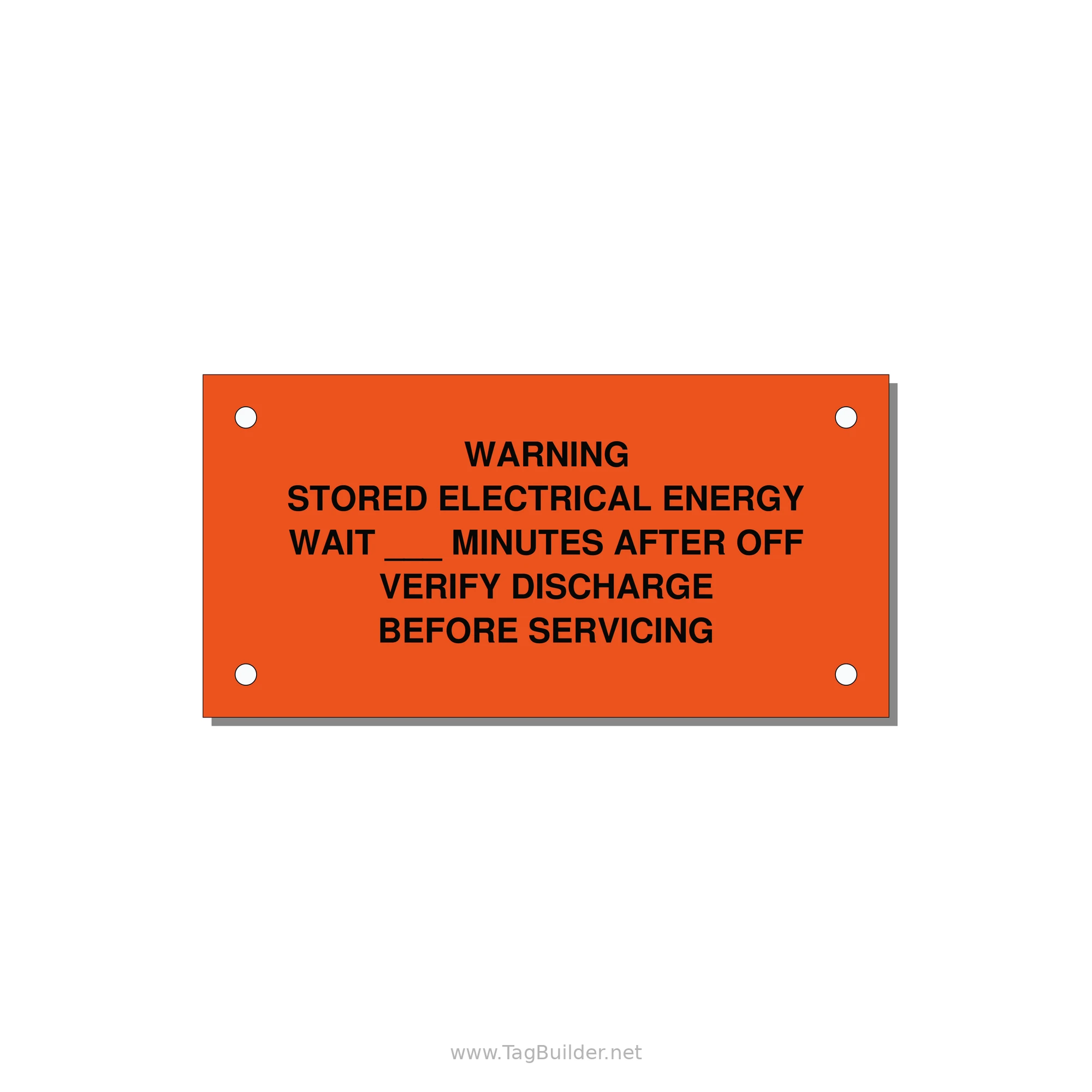 Sto — 4x2" Black on Orange, Holes