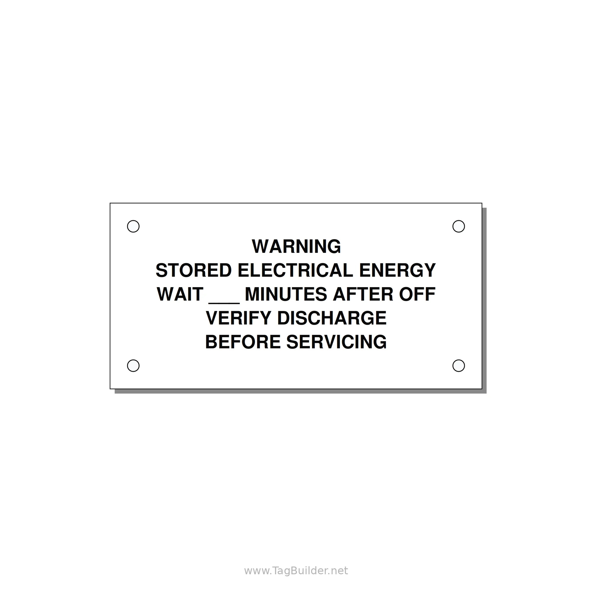 Sto — 4x2" Black on White, Holes