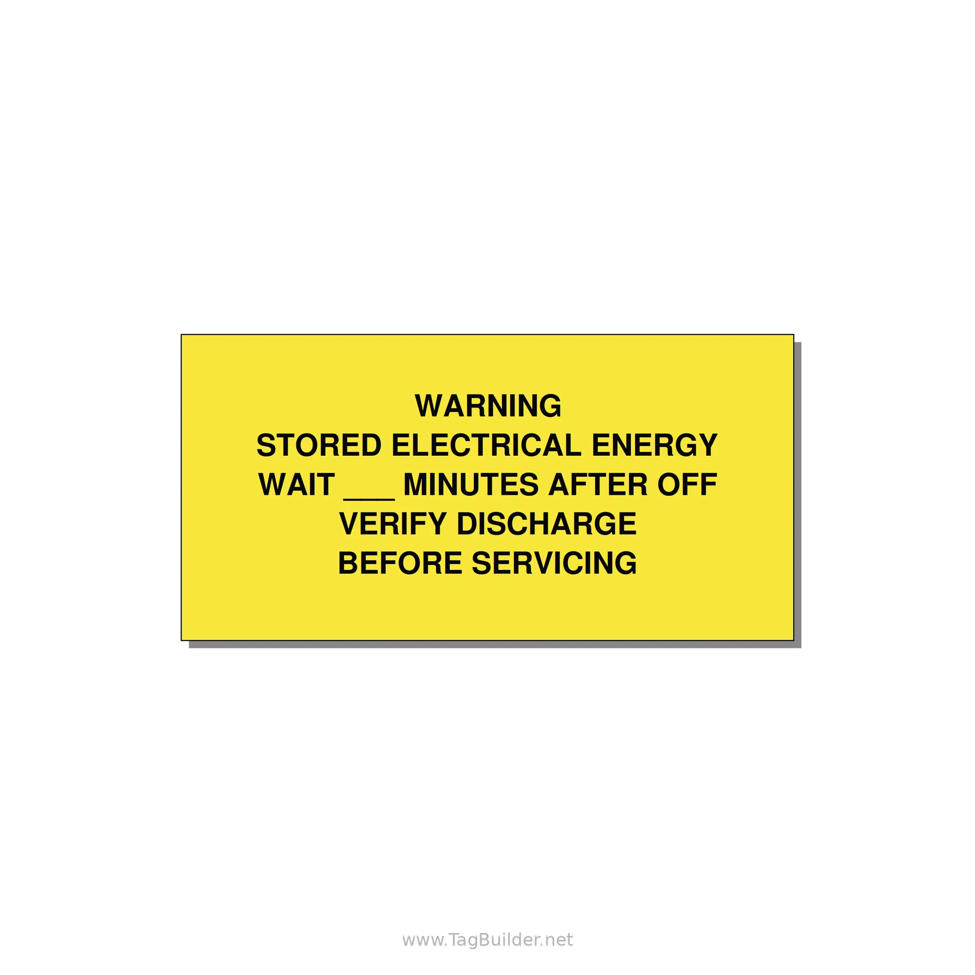 Sto — 4x2" Black on Yellow, Adhesive