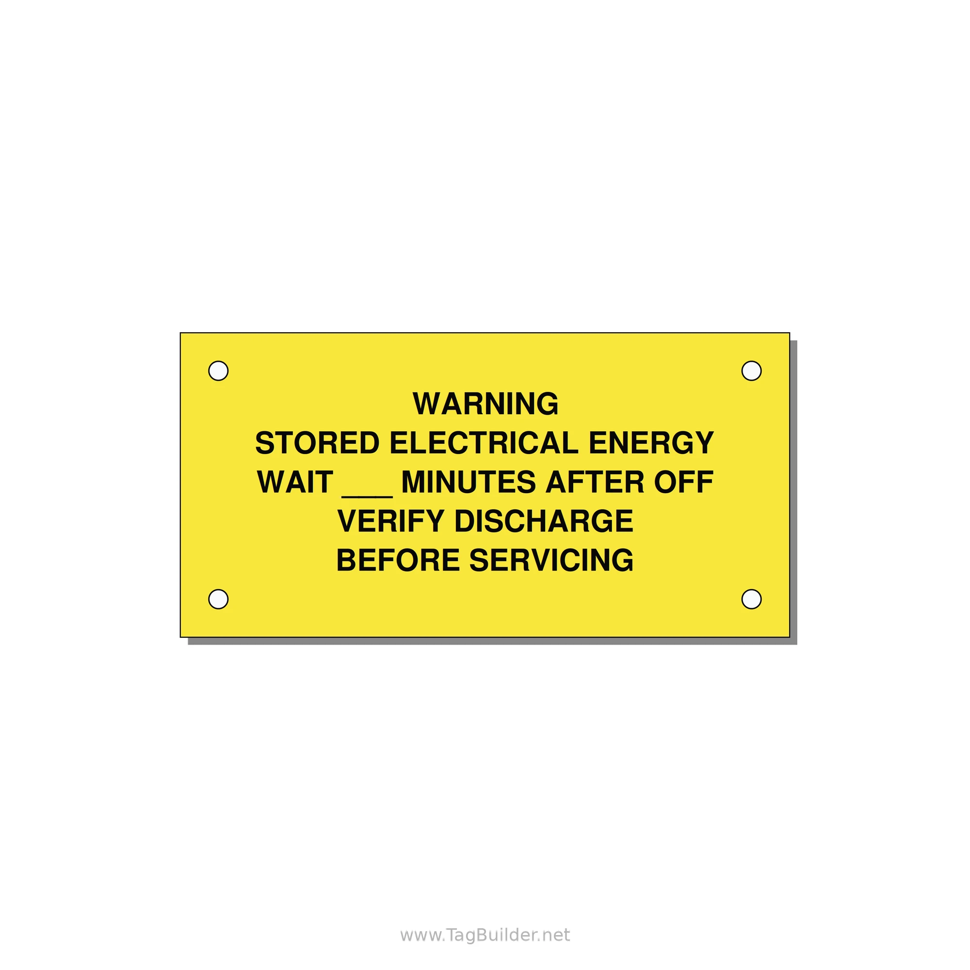 Sto — 4x2" Black on Yellow, Holes