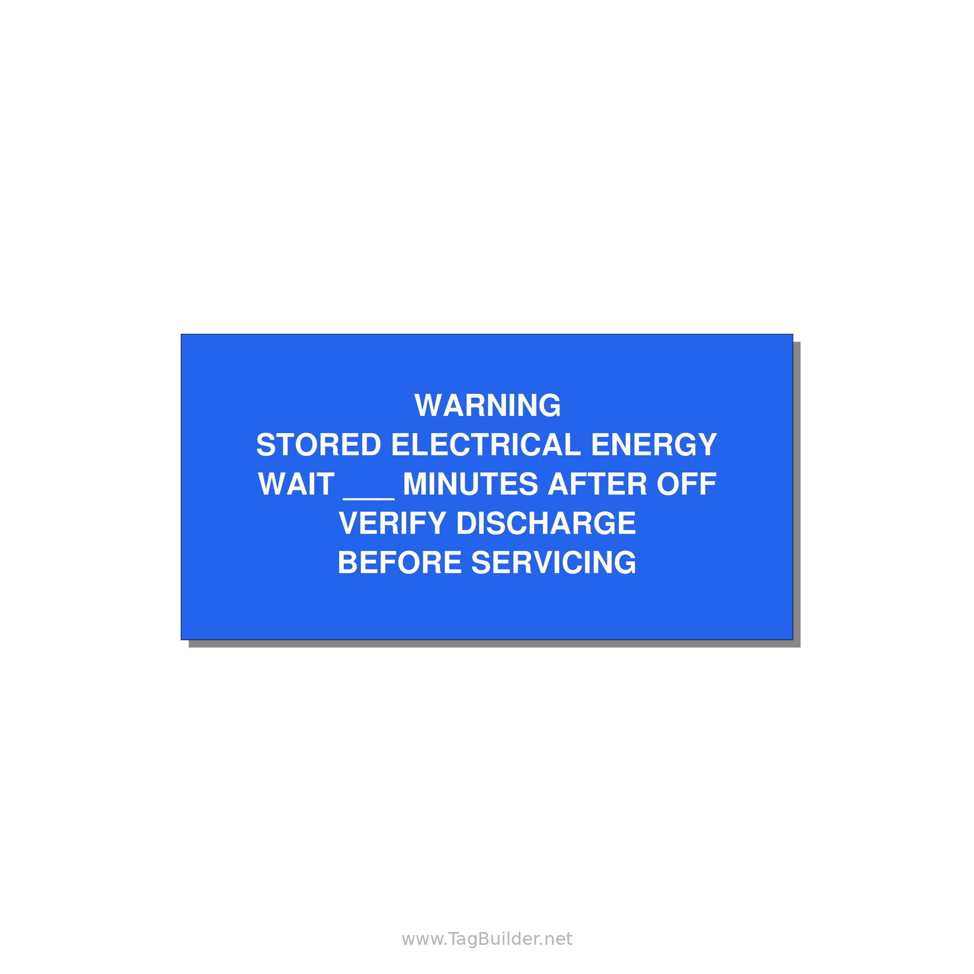 Sto — 4x2" White on Blue, Adhesive