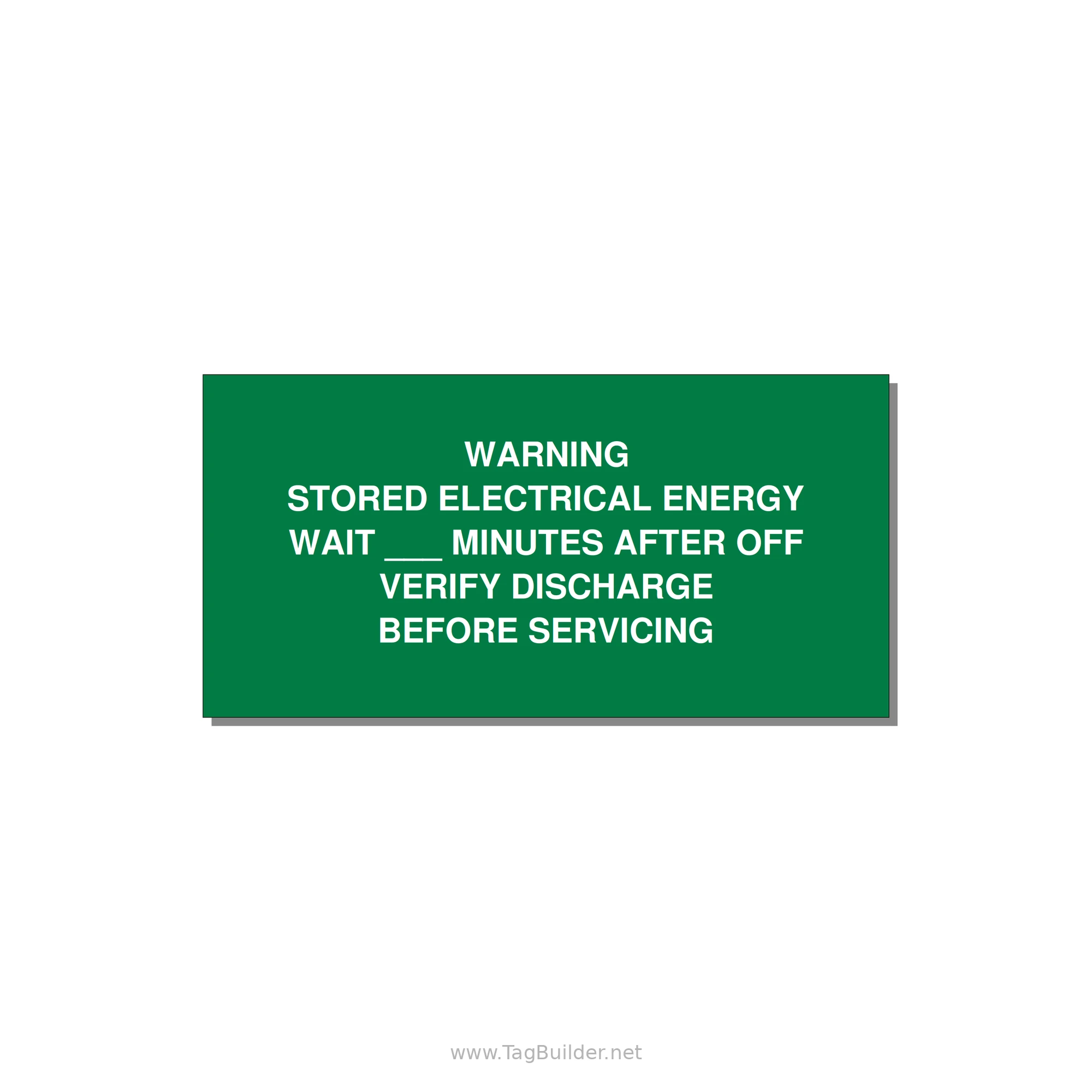 Sto — 4x2" White on Green, Adhesive