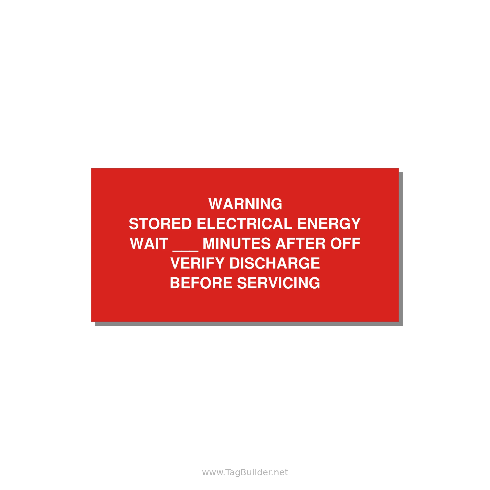 Sto — 4x2" White on Red, Adhesive