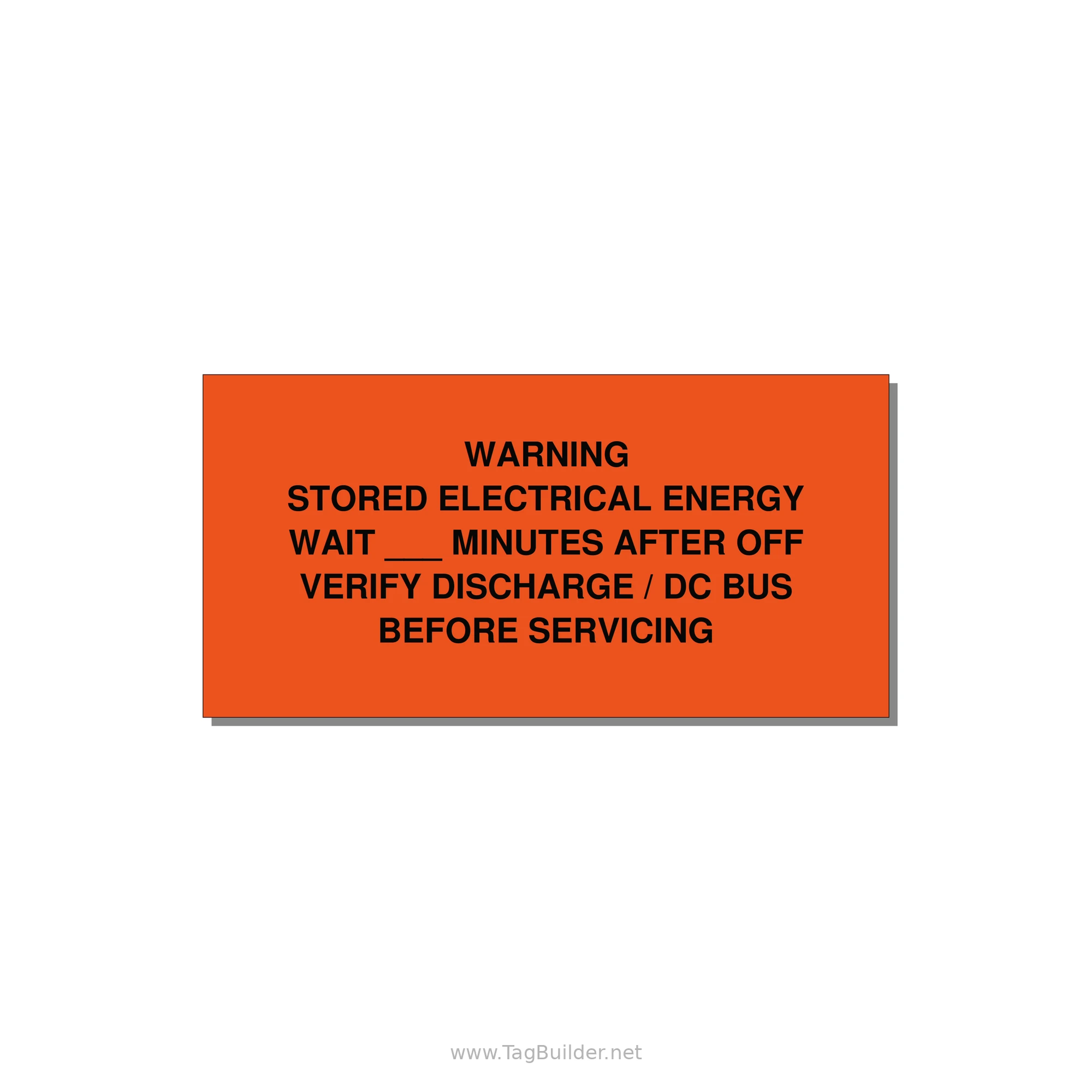 Sto — 6x3" Black on Orange, Adhesive