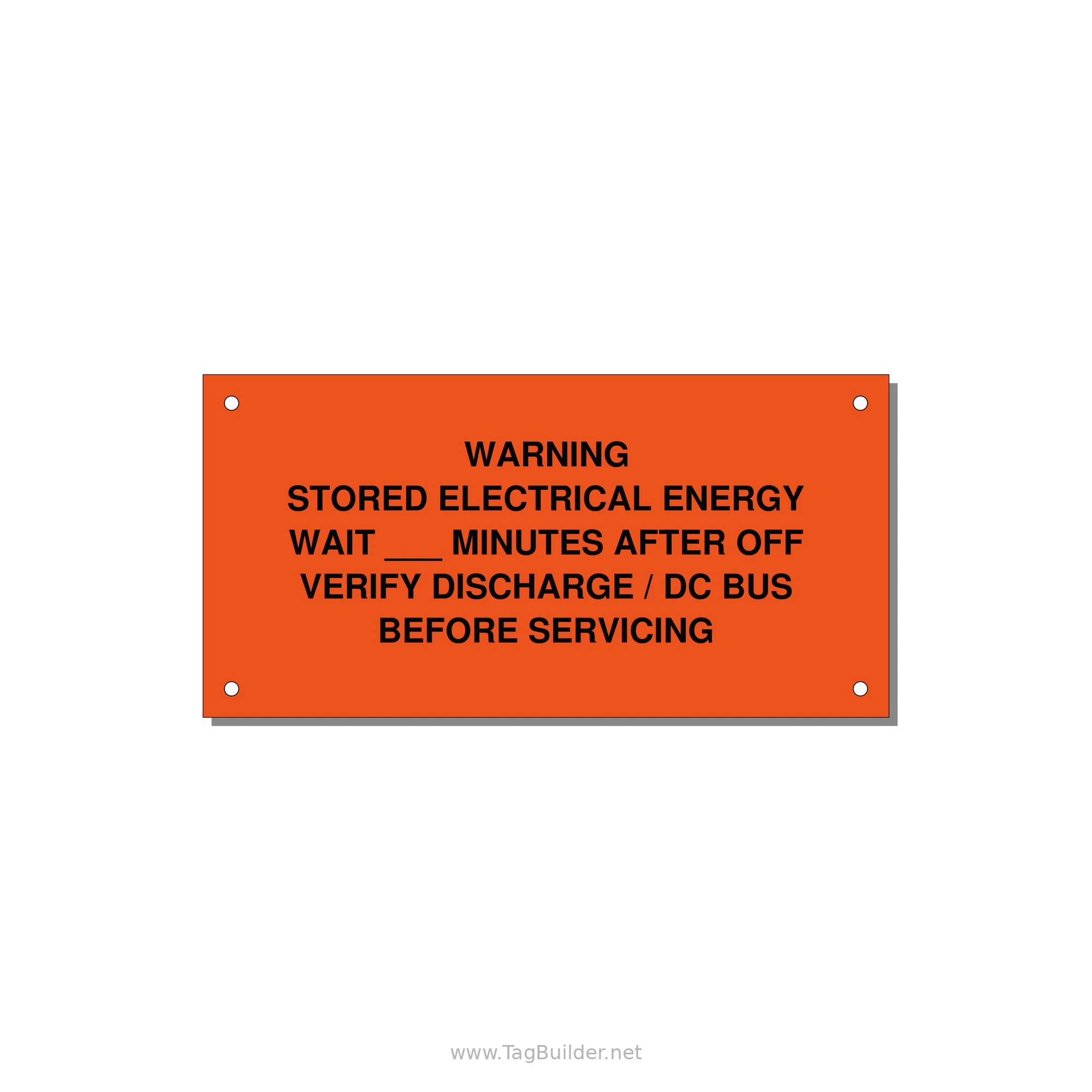 Sto — 6x3" Black on Orange, Holes