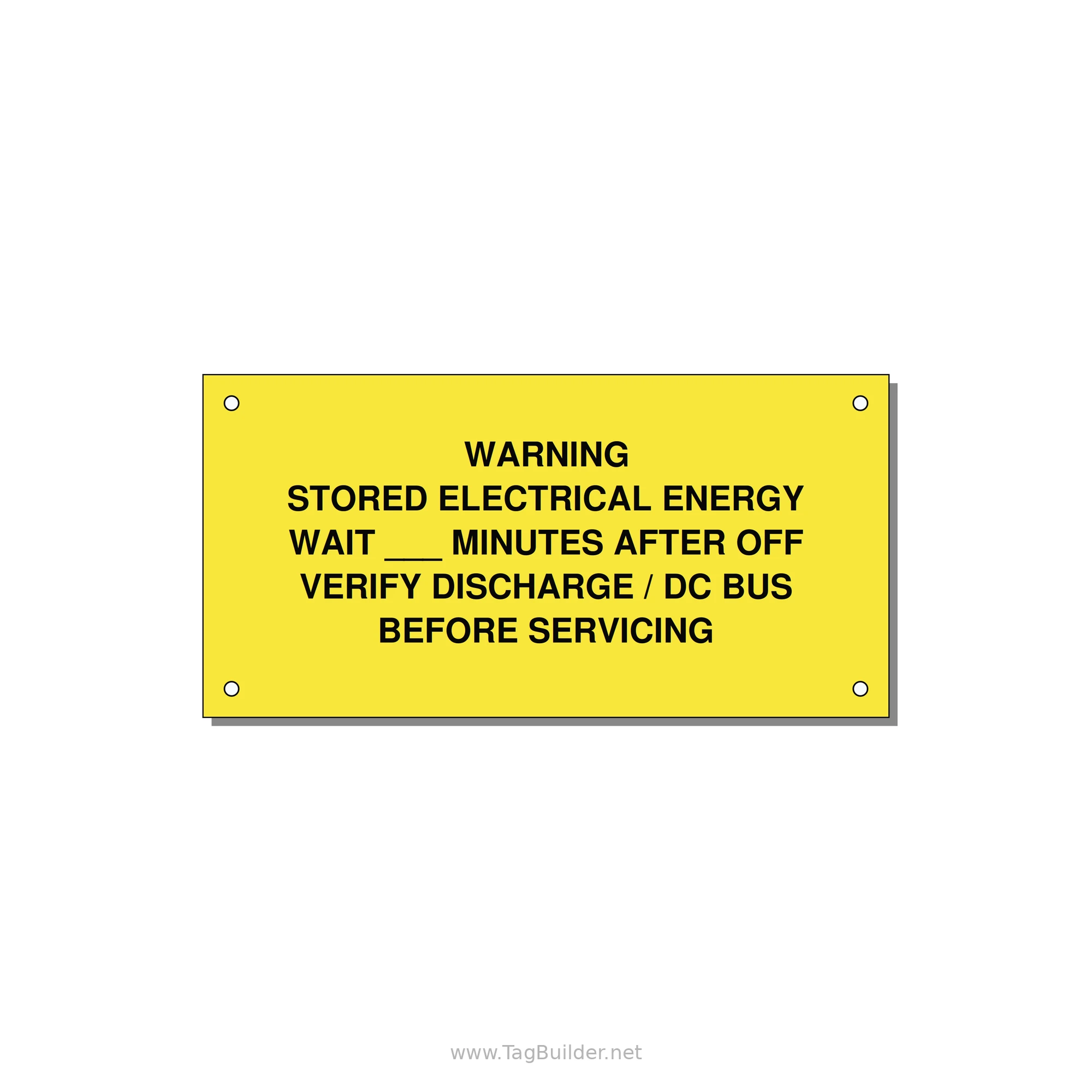 Sto — 6x3" Black on Yellow, Holes