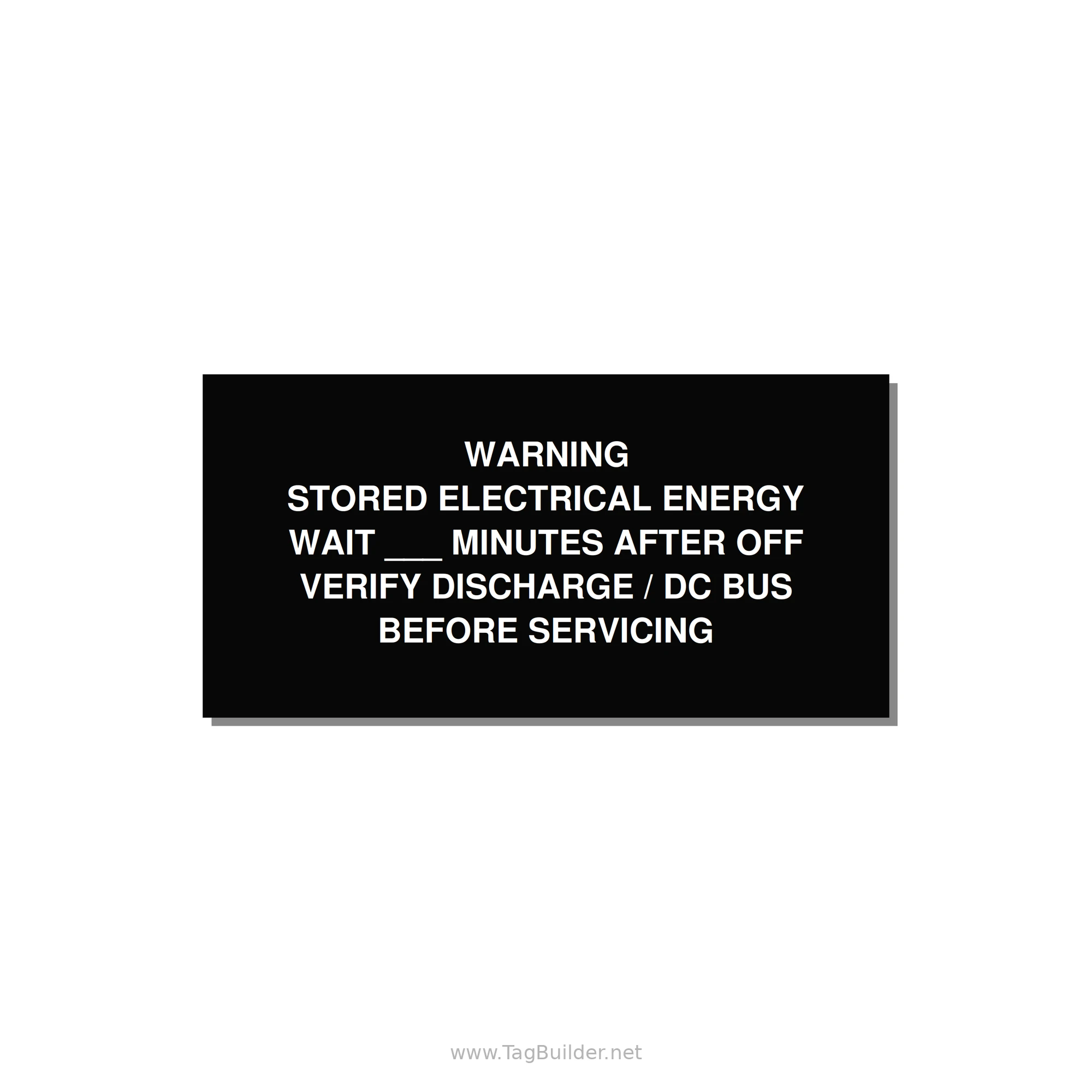 Sto — 6x3" White on Black, Adhesive