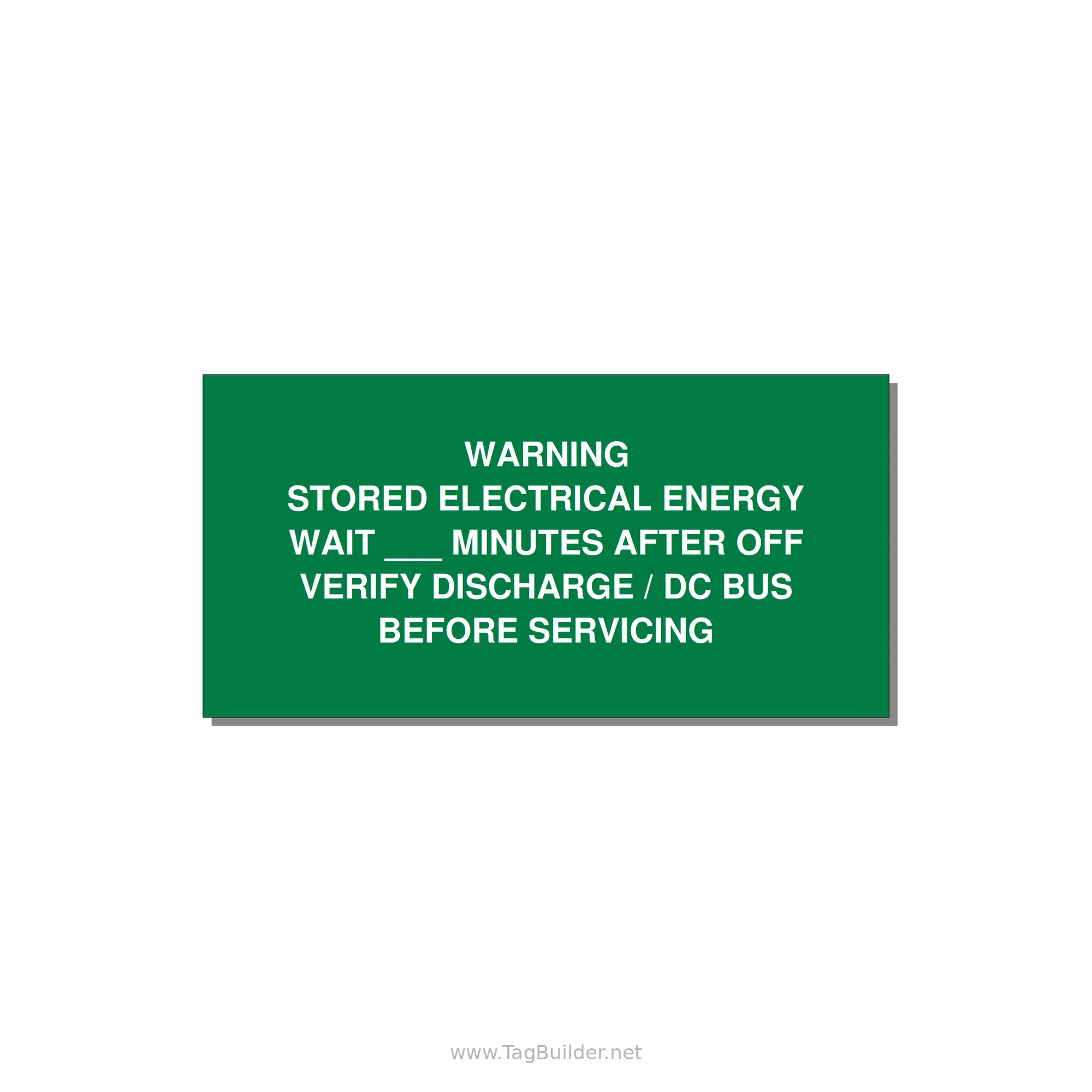 Sto — 6x3" White on Green, Adhesive