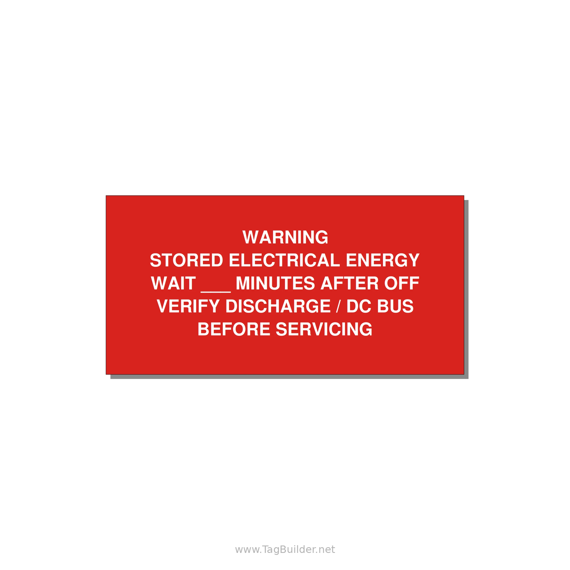 Sto — 6x3" White on Red, Adhesive