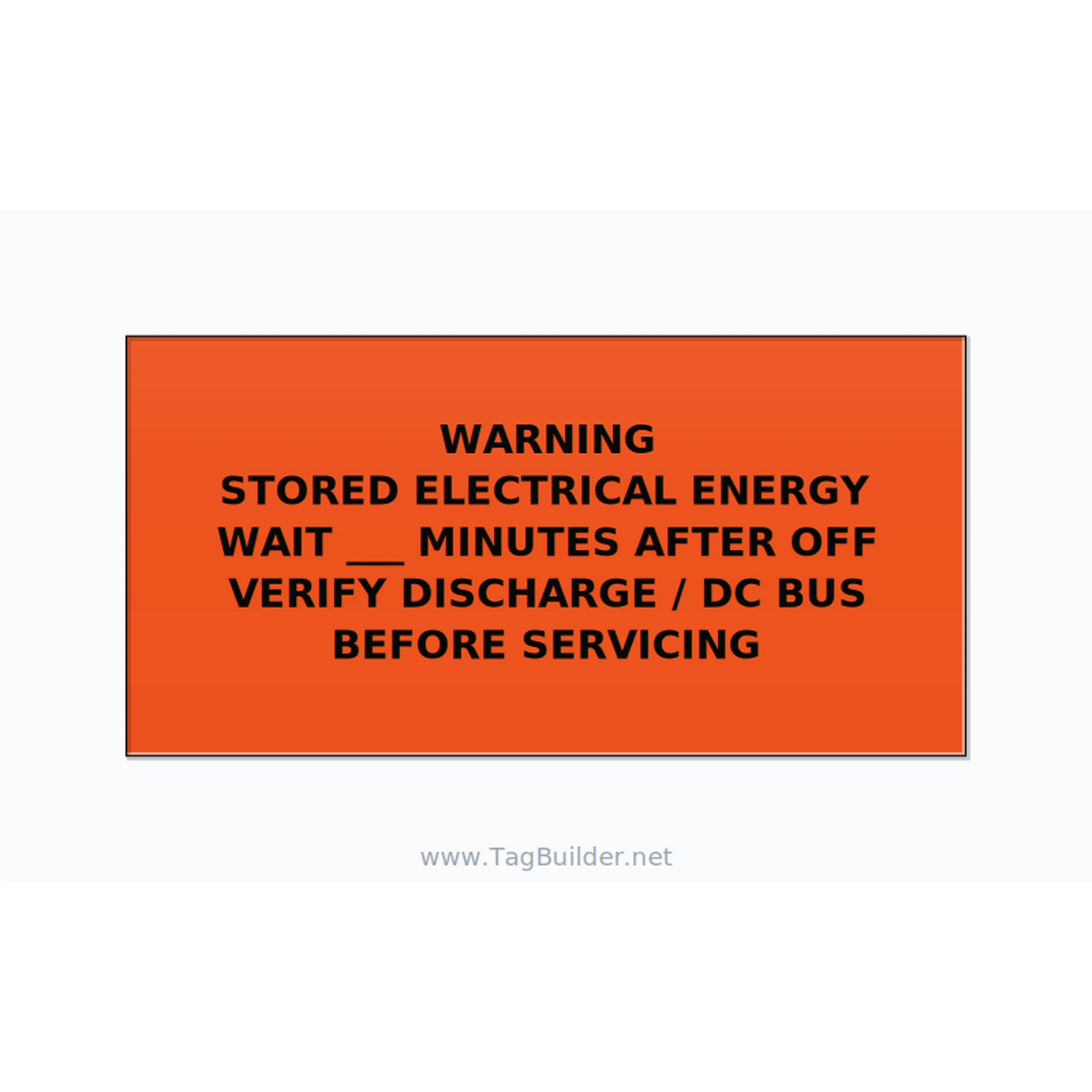 Stored Electrical Energy Label — 6x3 Adhesive