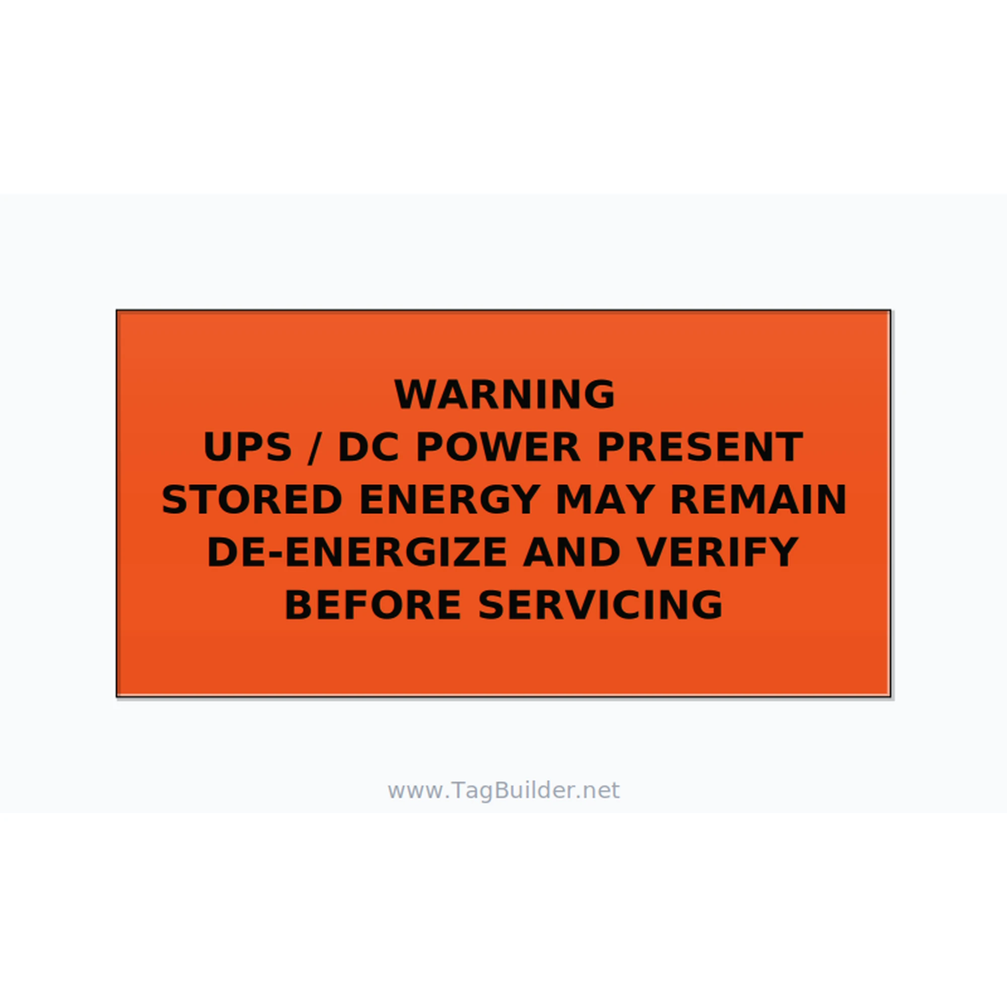 UPS / DC Power Present Label — 4x2 Adhesive