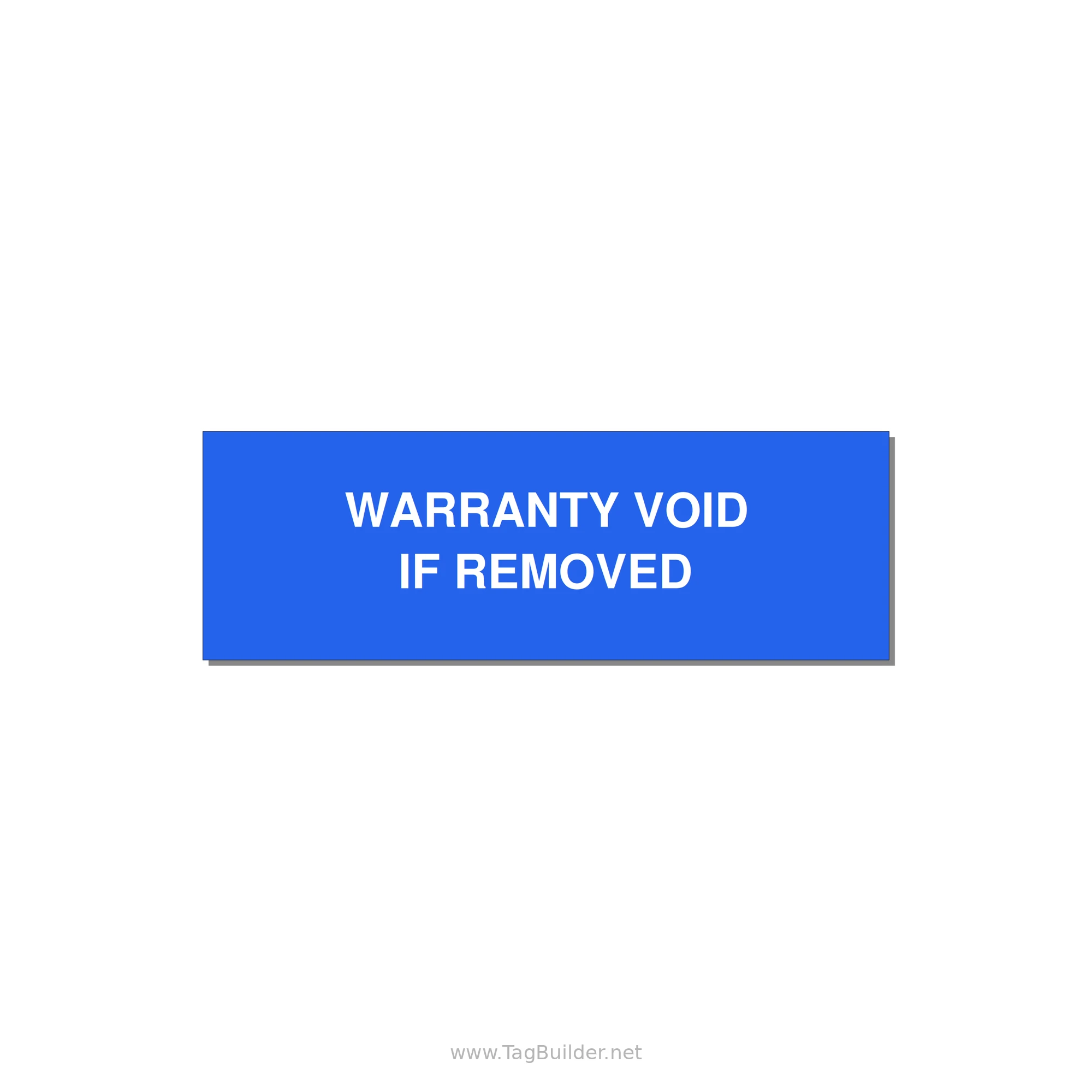 Warranty Void If Removed Label – OEM Equipment — 3x1" White on Blue, Holes