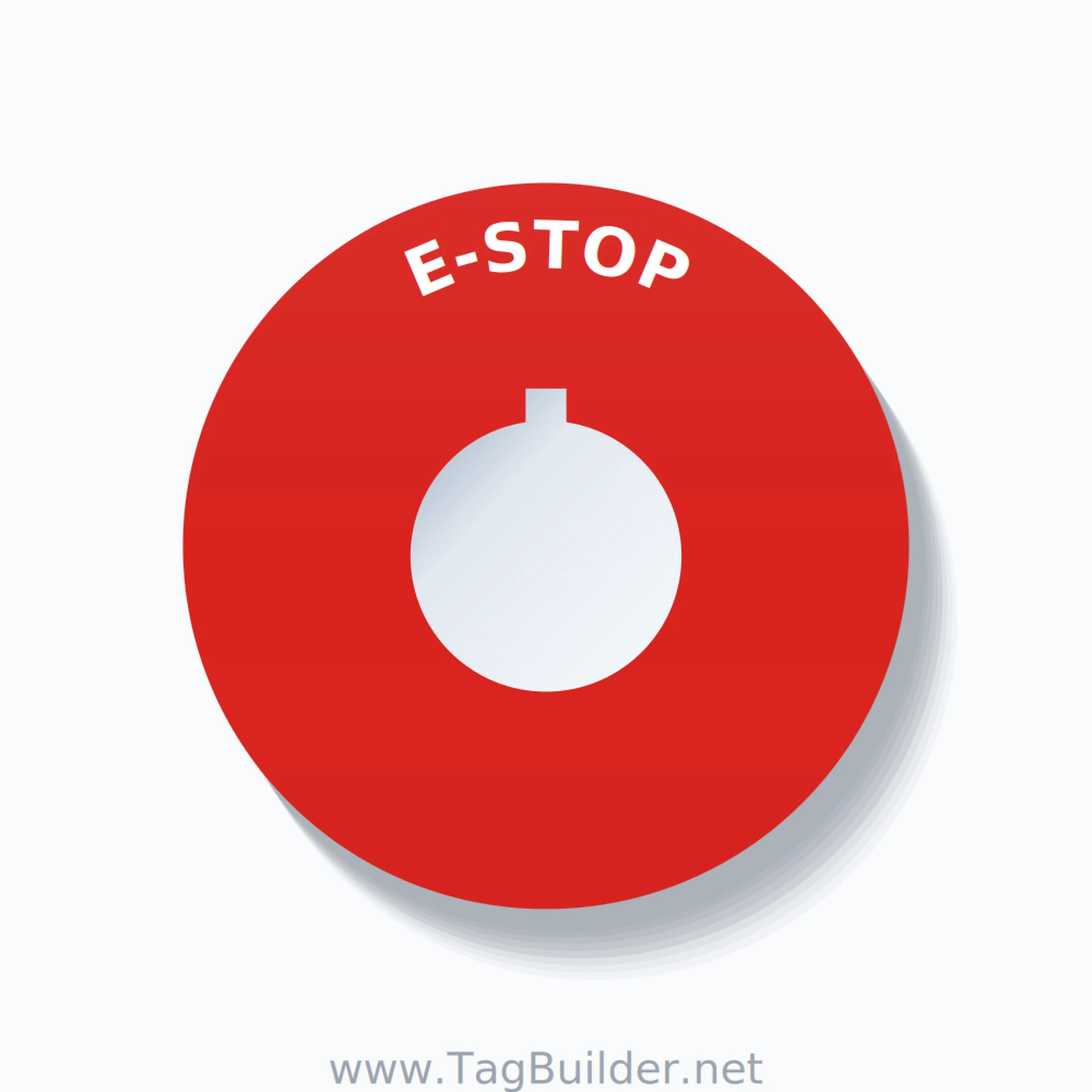 E-STOP Arc Circle 60mm - 22mm Rockwell Red