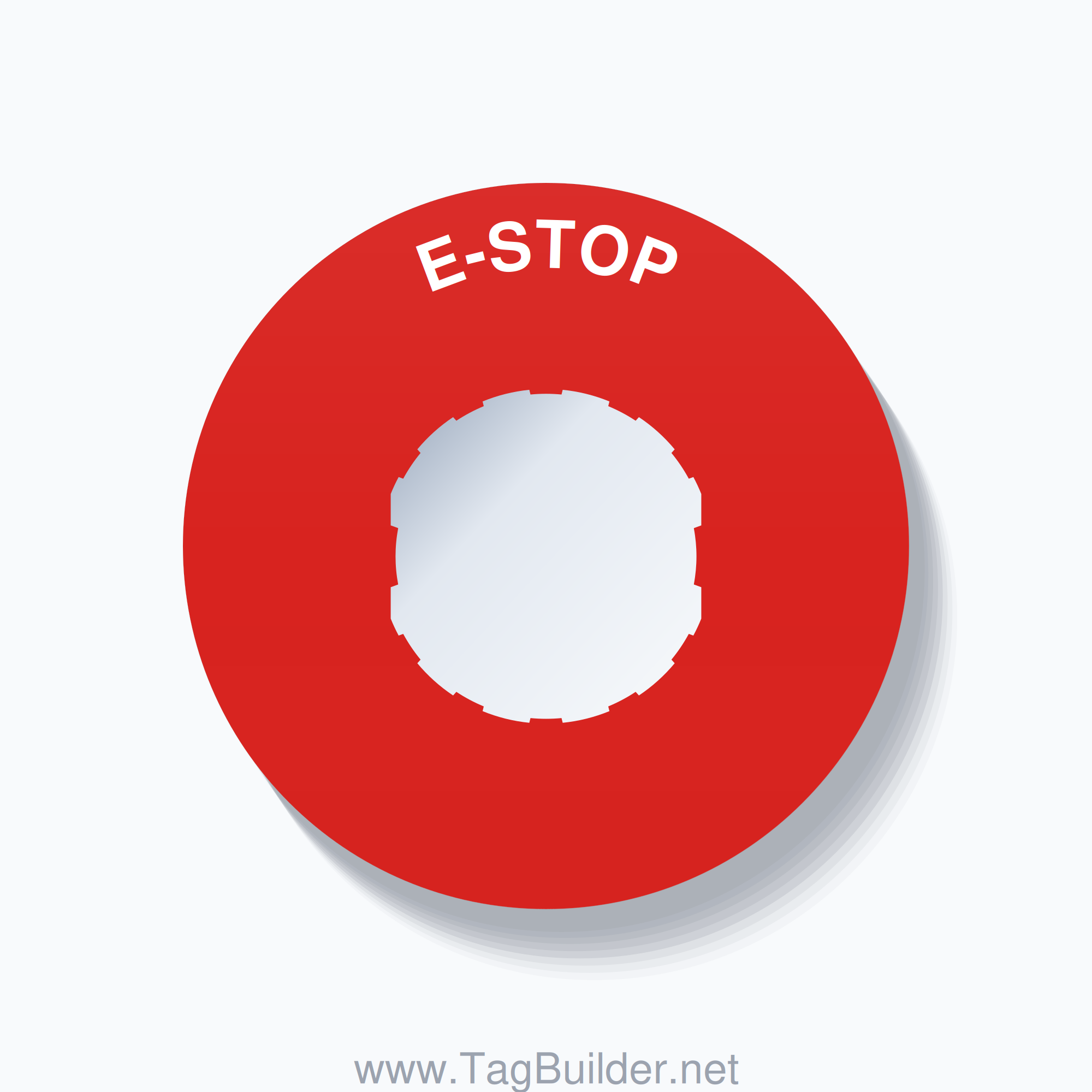 E-STOP Arc Circle 60mm - 22mm Schneider Red