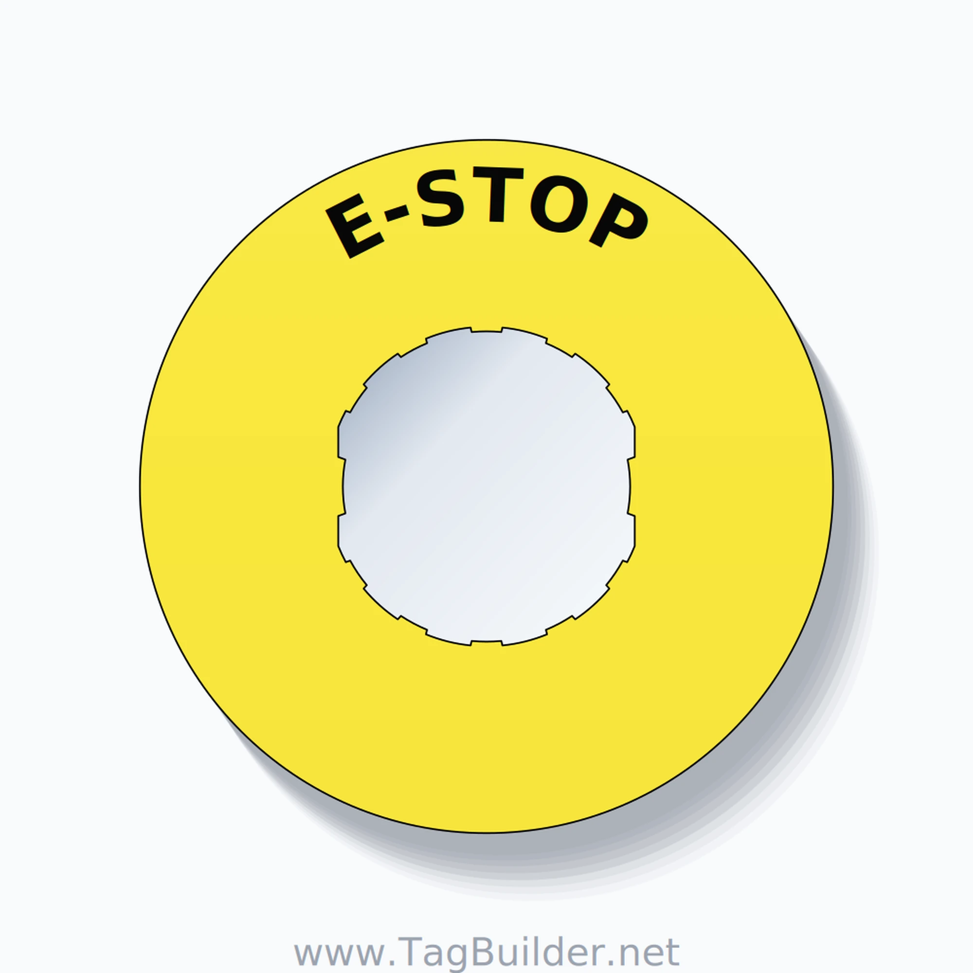 E-STOP Arc Circle 60mm - 22mm Schneider Yellow