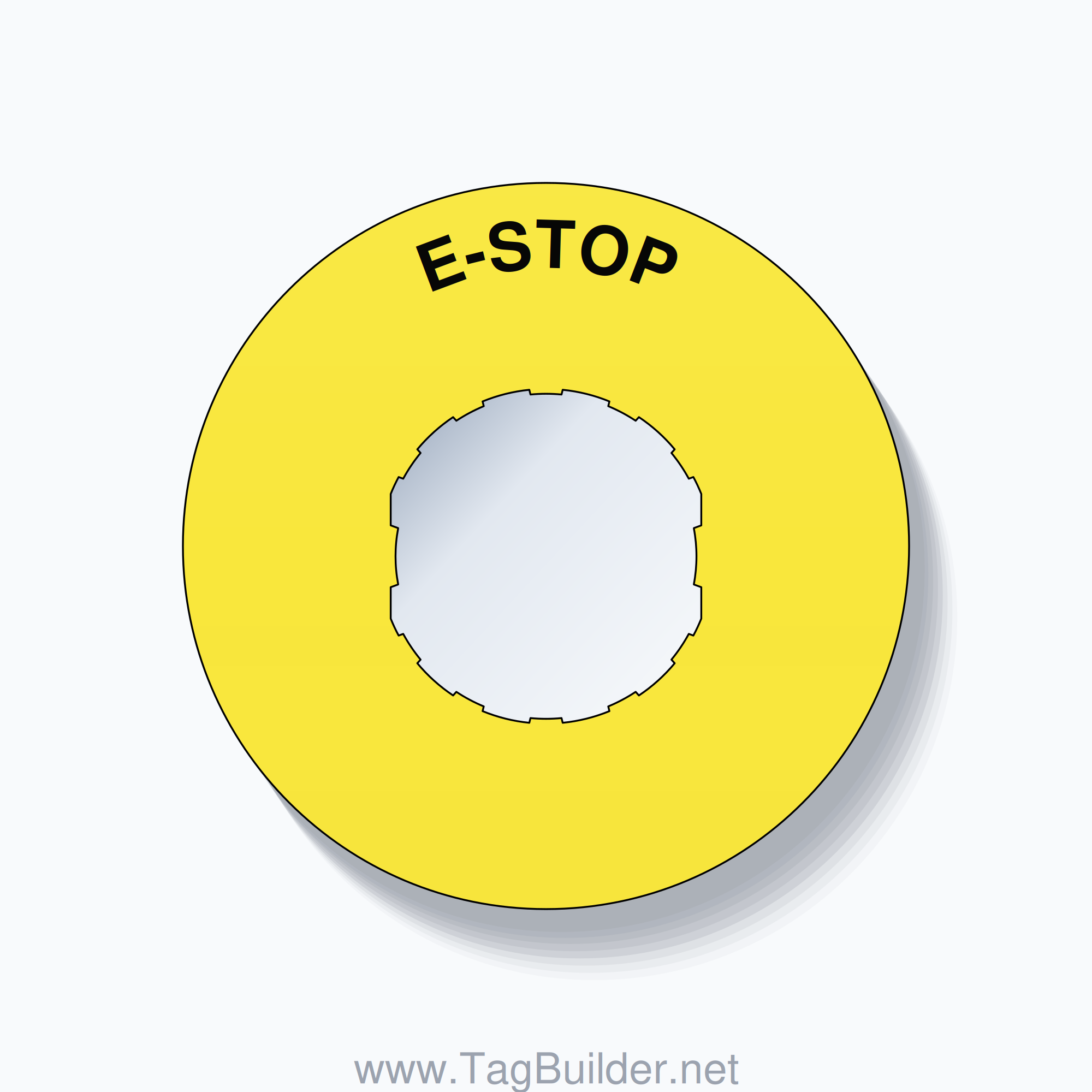 E-STOP Arc Circle 60mm - 22mm Schneider Yellow