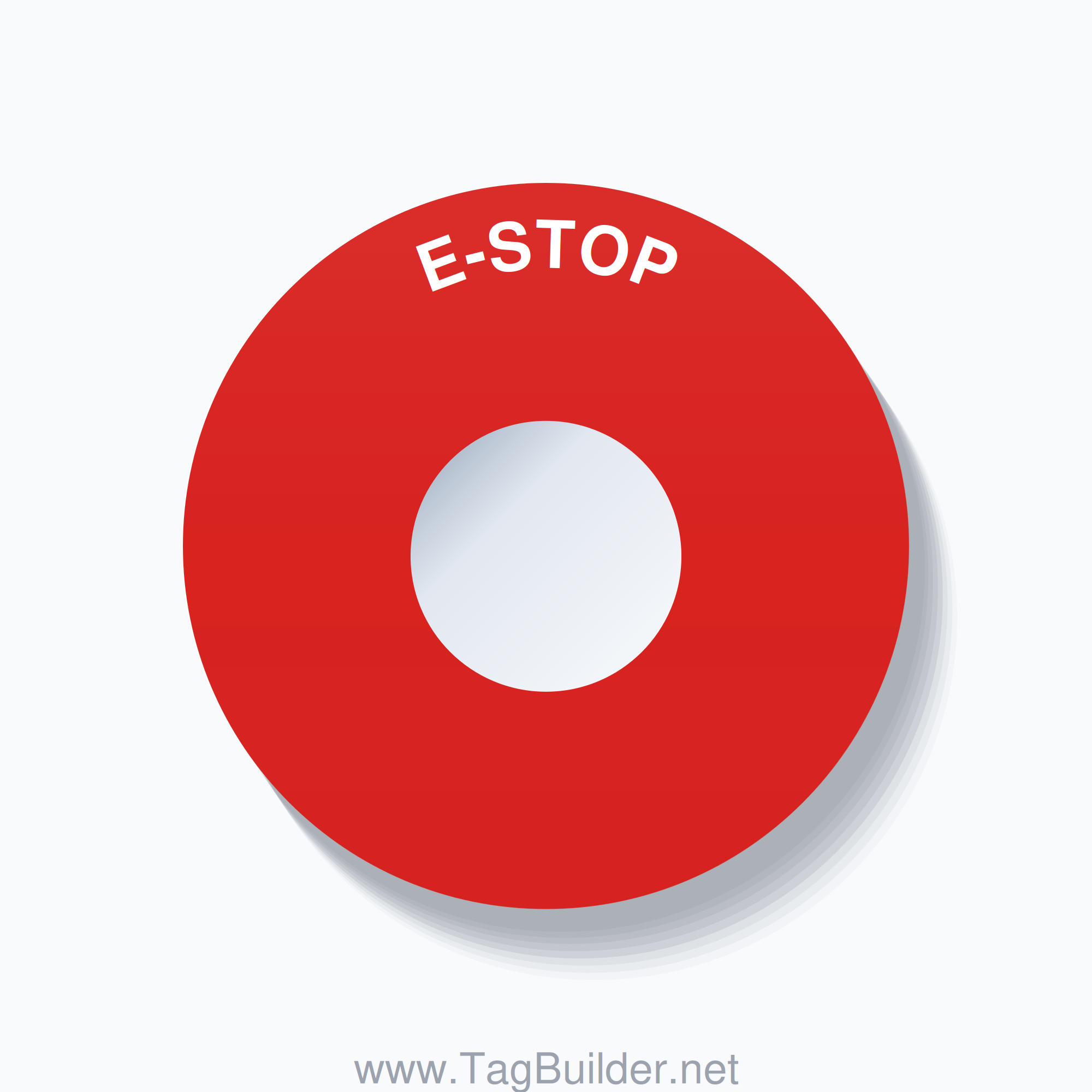 E-STOP Arc Circle 60mm - 22mm Standard Red