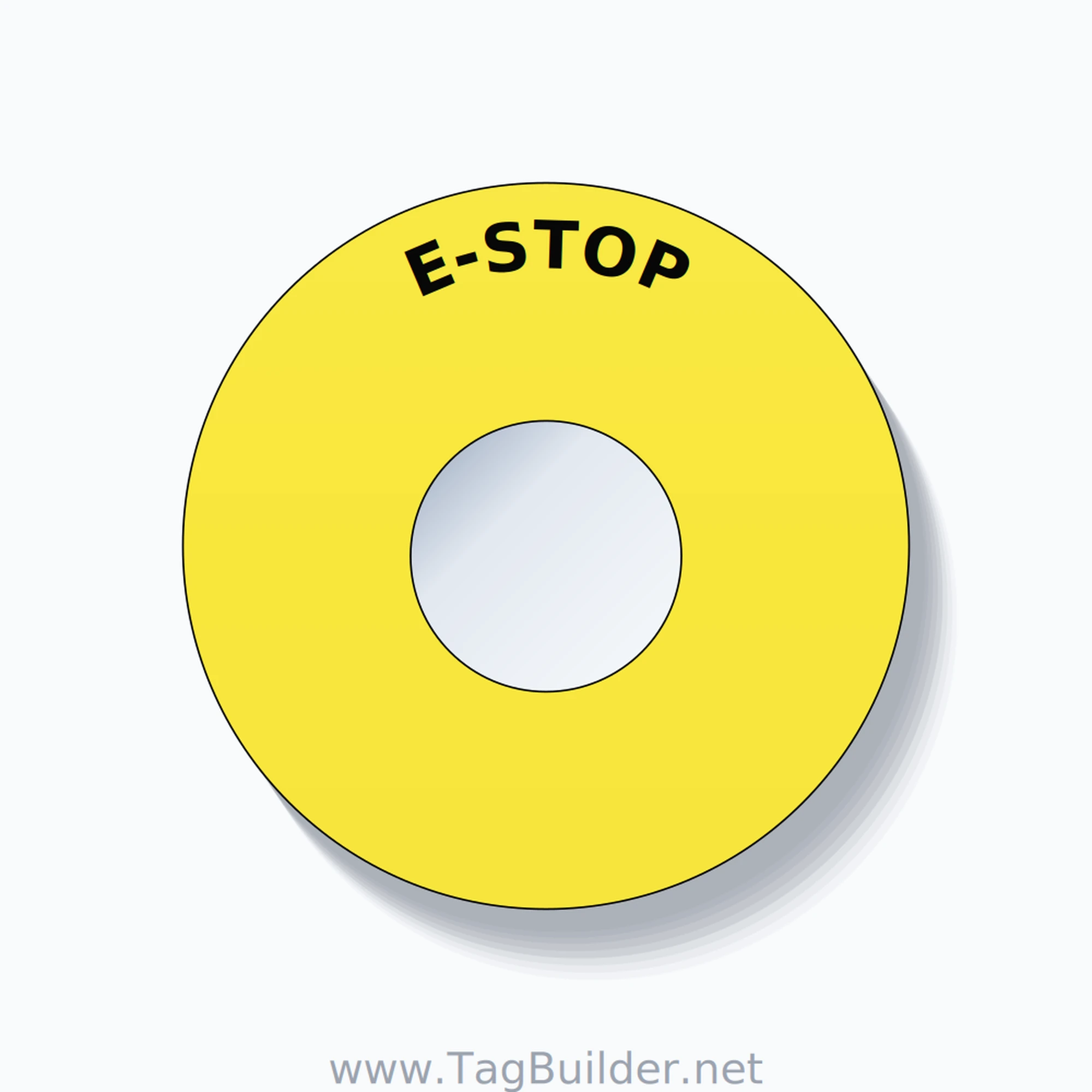 E-STOP Arc Circle 60mm - 22mm Standard Yellow