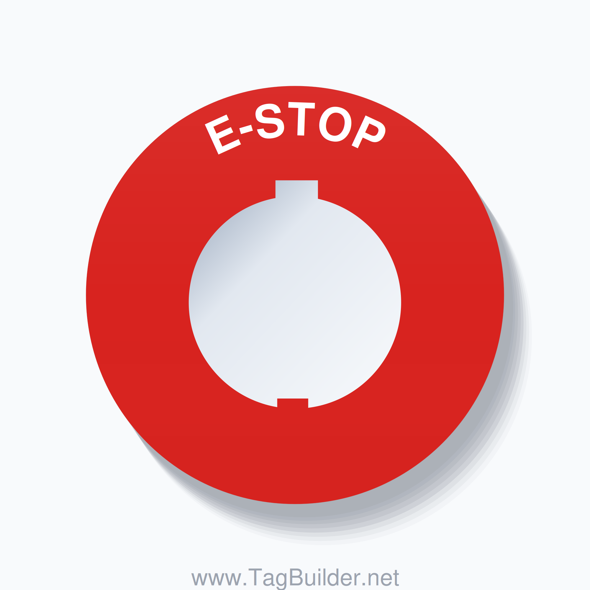 E-STOP Arc Circle 60mm - 30mm Schneider Red