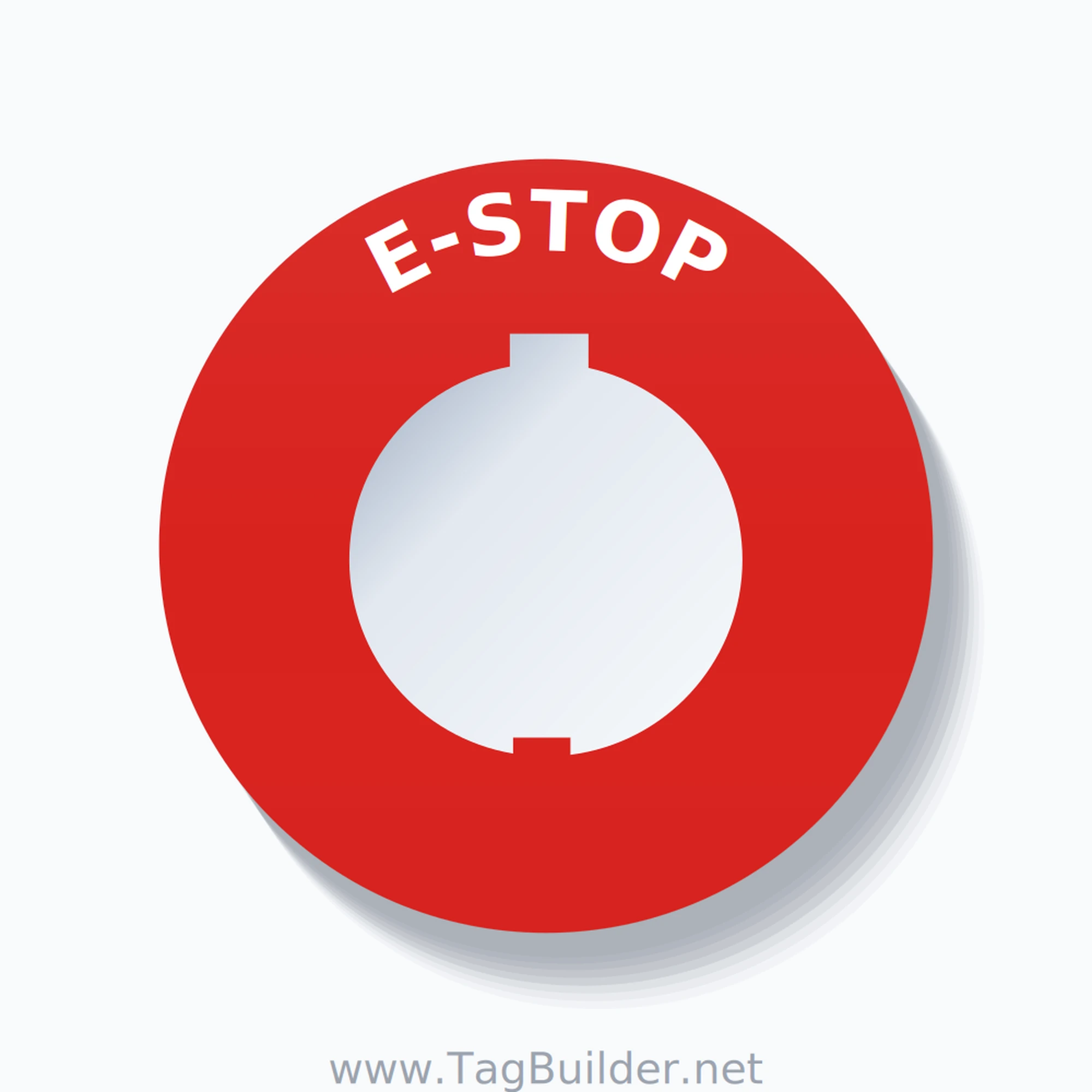E-STOP Arc Circle 60mm - 30mm Schneider Red
