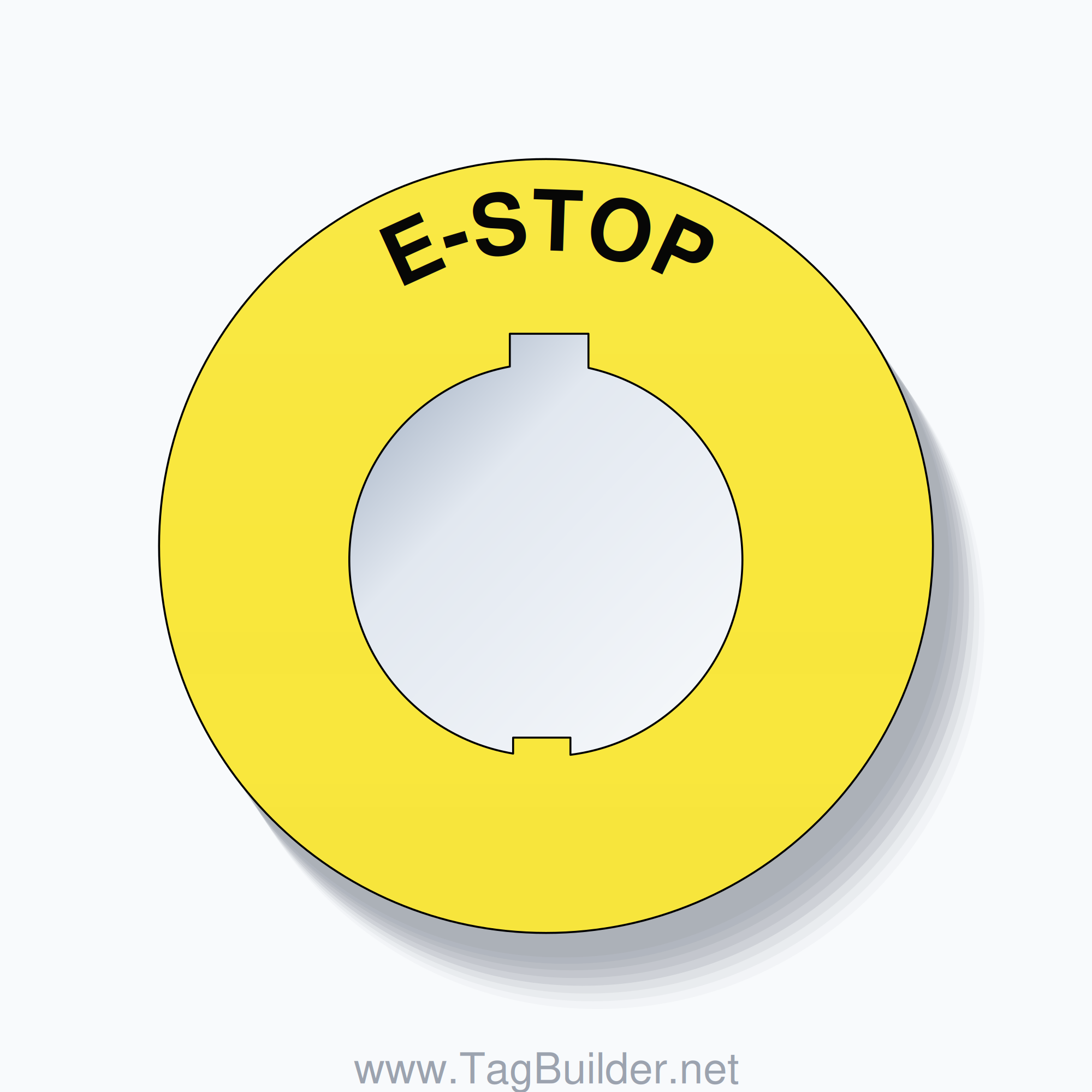 E-STOP Arc Circle 60mm - 30mm Schneider Yellow