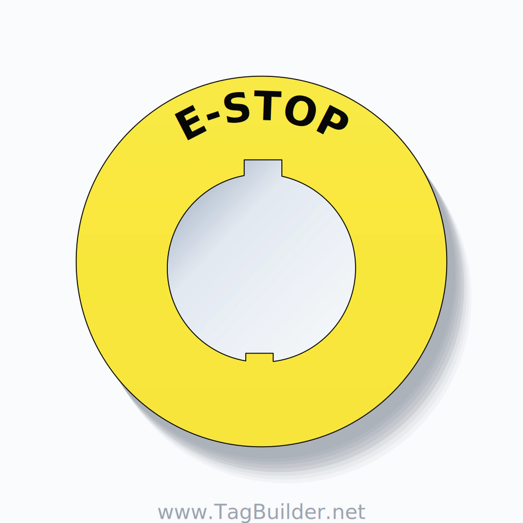 E-STOP Arc Circle 60mm - 30mm Schneider Yellow