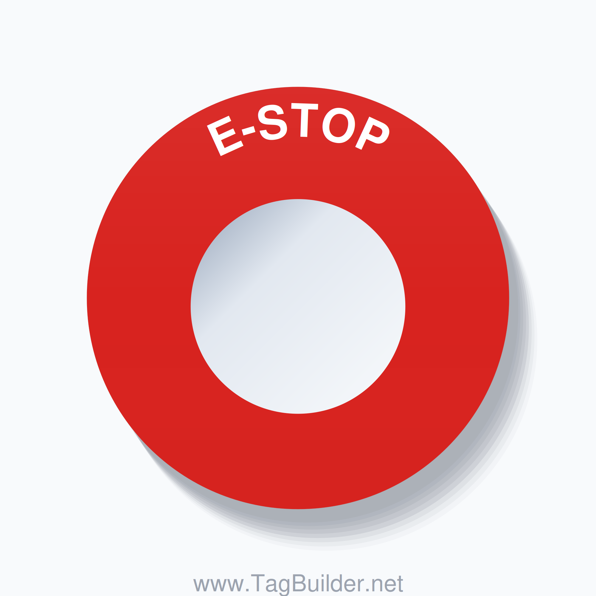 E-STOP Arc Circle 60mm - 30mm Standard Red