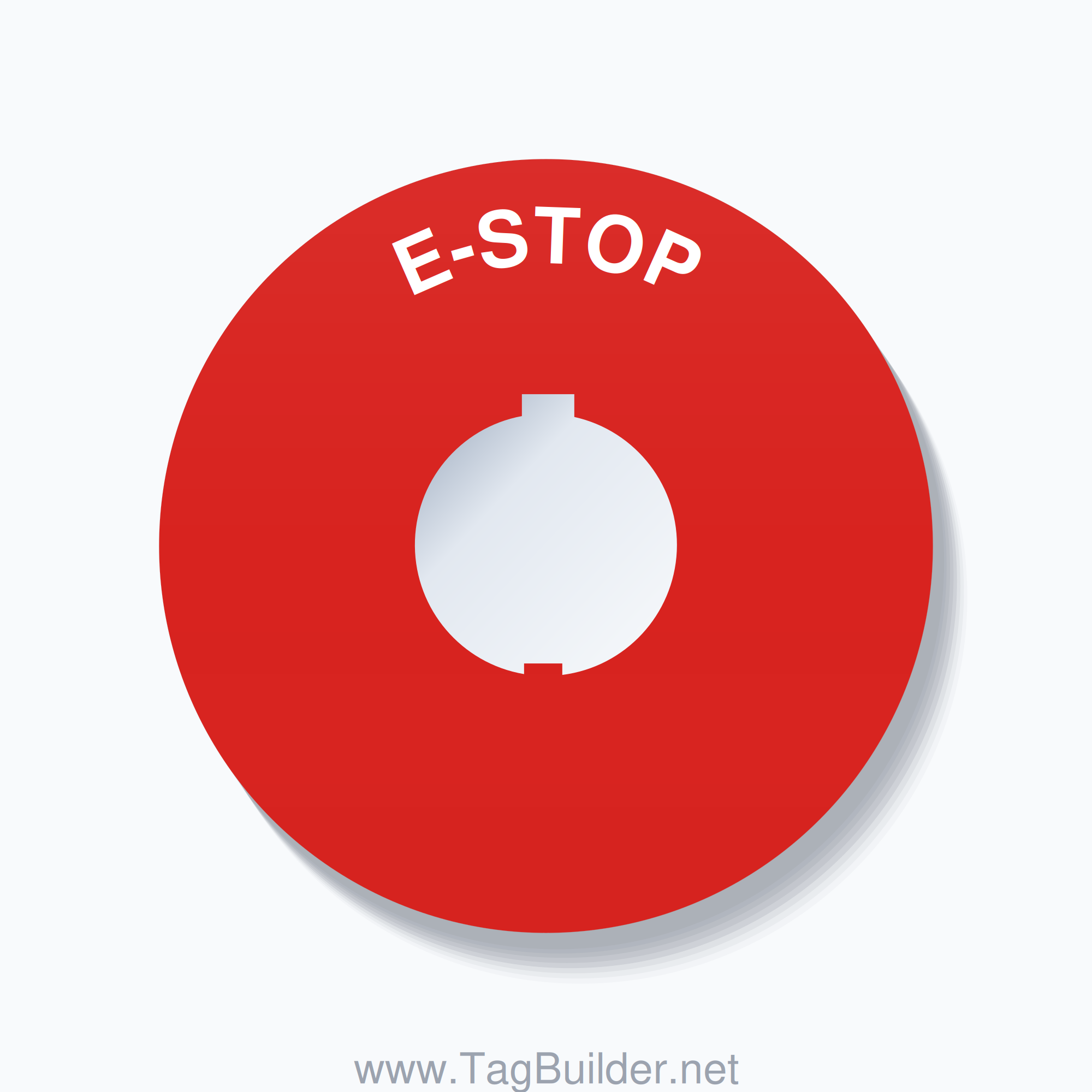 E-STOP Arc Circle 90mm - 30mm Schneider Red