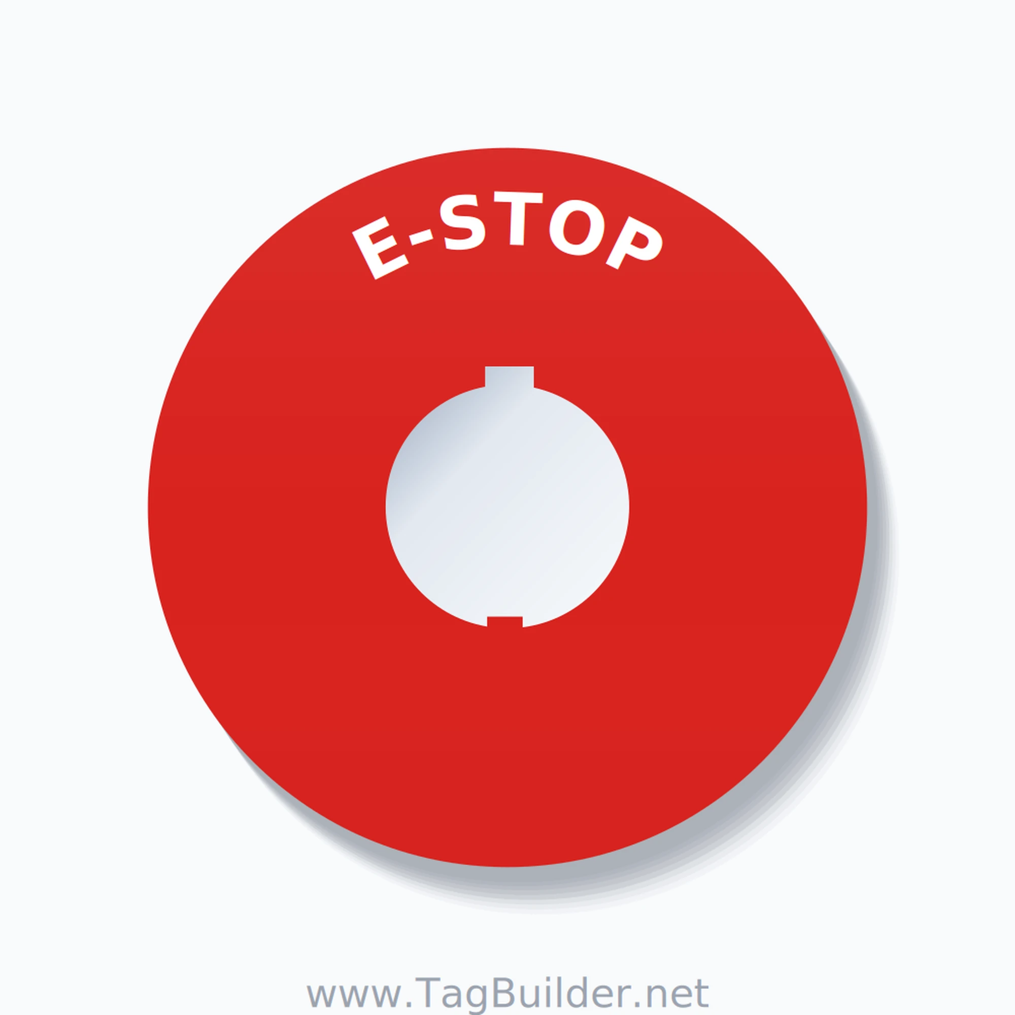 E-STOP Arc Circle 90mm - 30mm Schneider Red