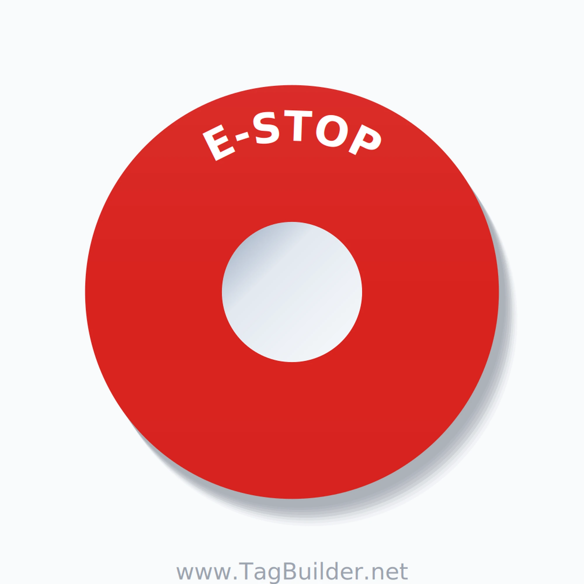 E-STOP Arc Circle 90mm - 30mm Standard Red