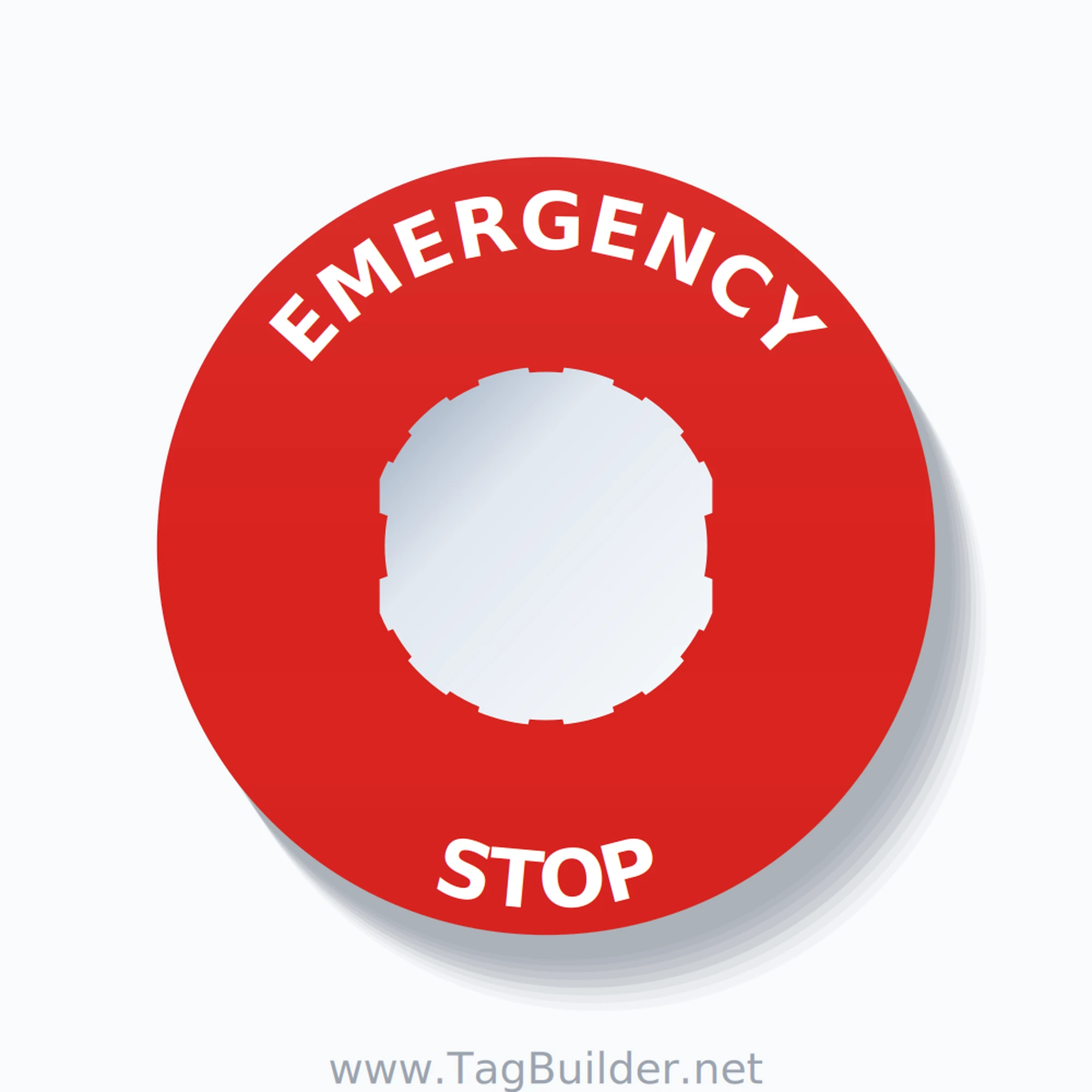 EMERGENCY STOP Arc Circle 60mm - 22mm Schneider Red