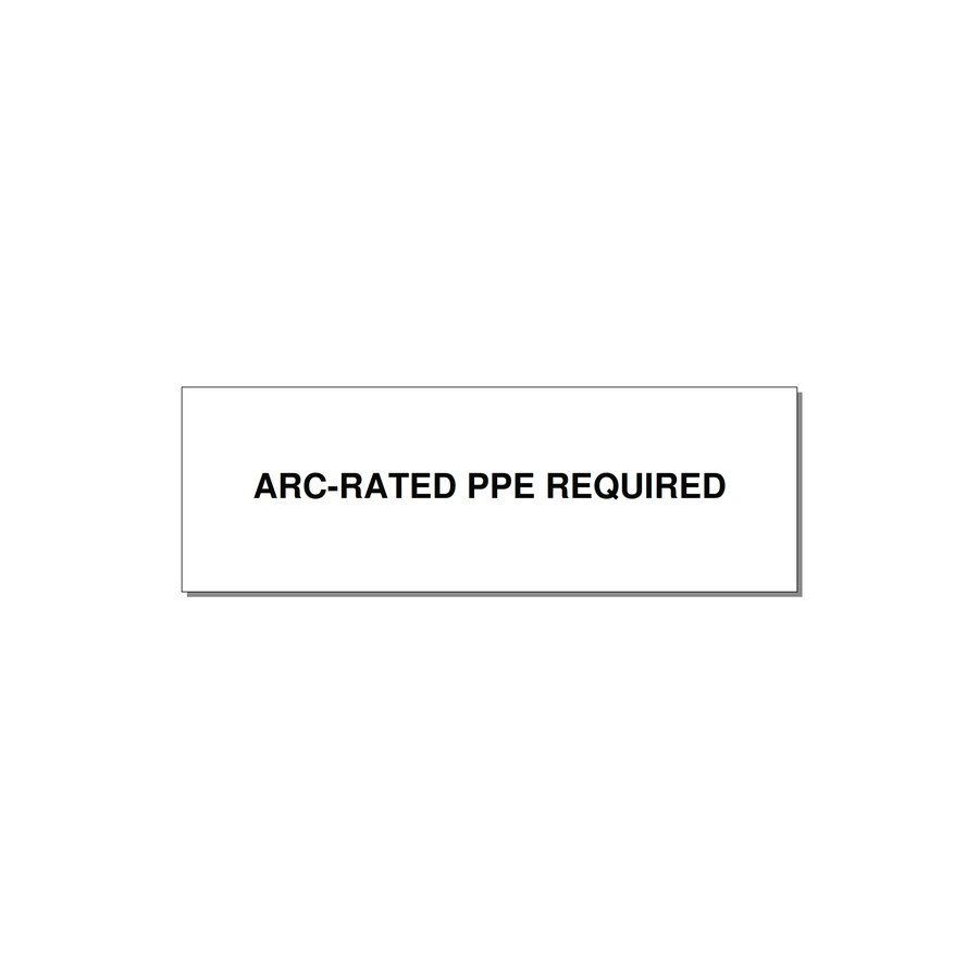 3.0x1.0" PPE Requi — 3x1" Black on White, Adhesive