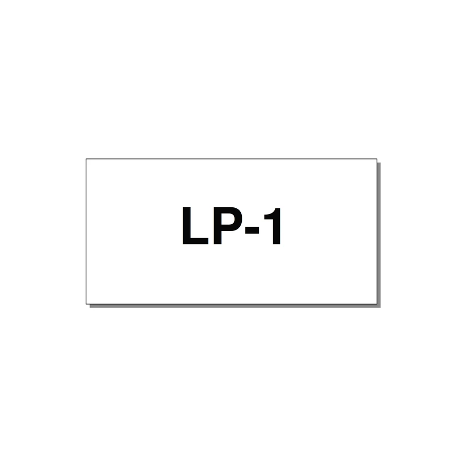 3.0x1.5" Safety Label - LP-1 — 3x1.5" Black on White, Adhesive