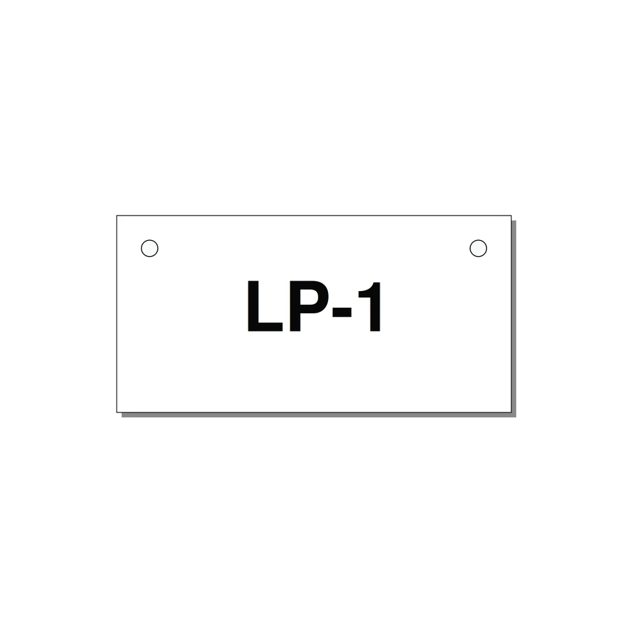 3.0x1.5" Safety Label - LP-1 — 3x1.5" Black on White, Holes