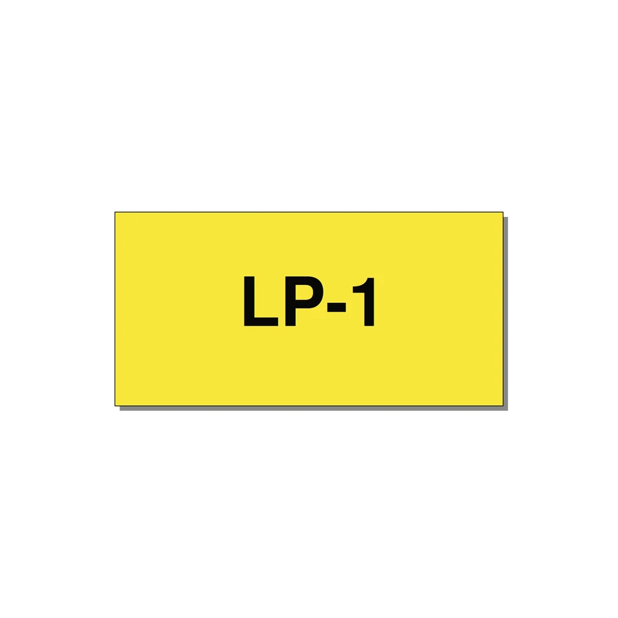 3.0x1.5" Safety Label - LP-1 — 3x1.5" Black on Yellow, Adhesive