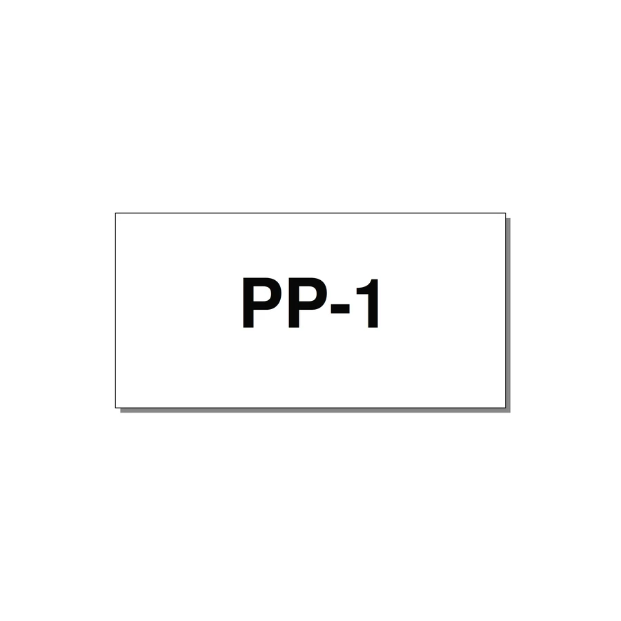 3.0x1.5" Safety Label - PP-1 — 3x1.5" Black on White, Adhesive