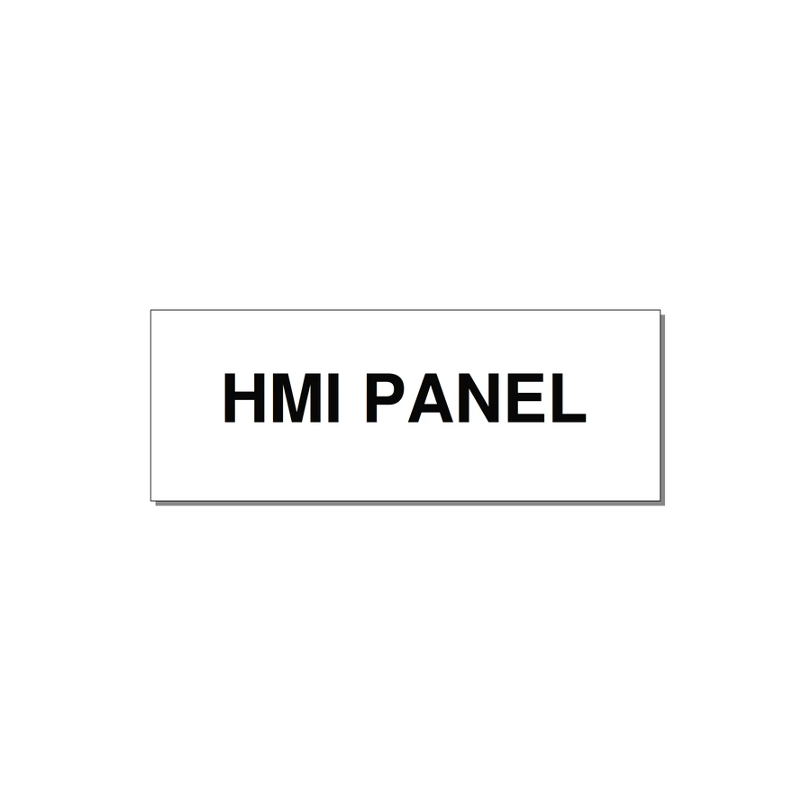 4.0x1.5" Panel Identification Label - HMI PANEL — 4x1.5" Black on White, Adhesive