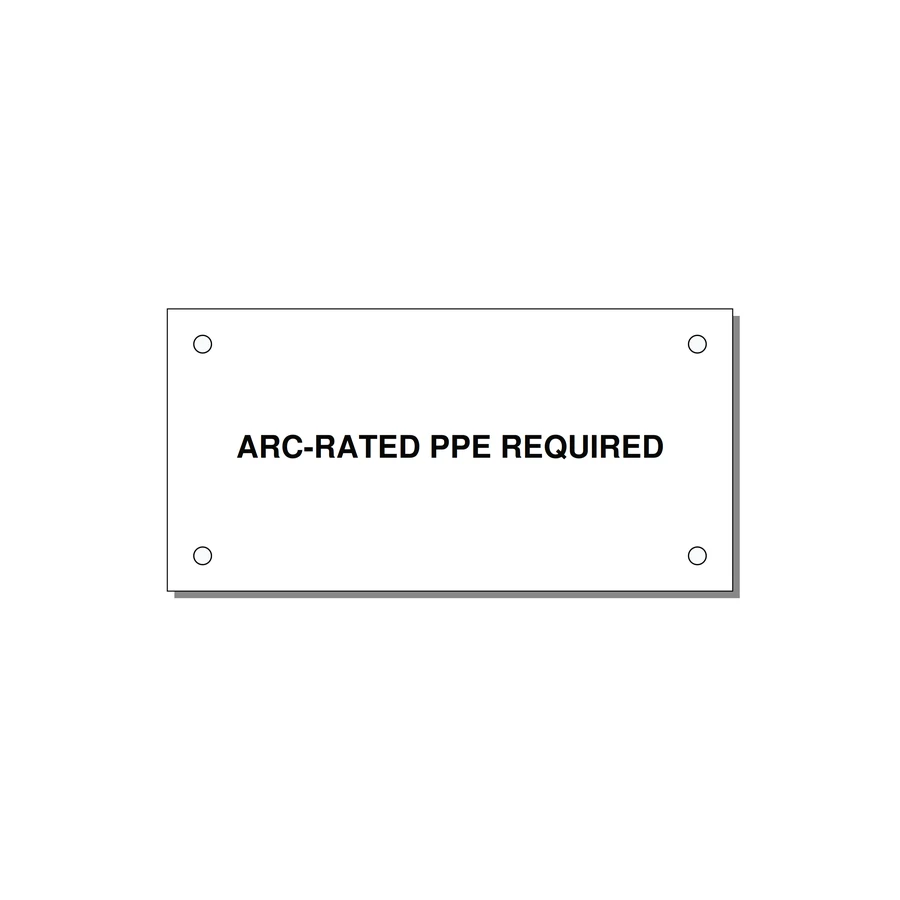 4.0x2.0" PPE Requi — 4x2" Black on White, Holes