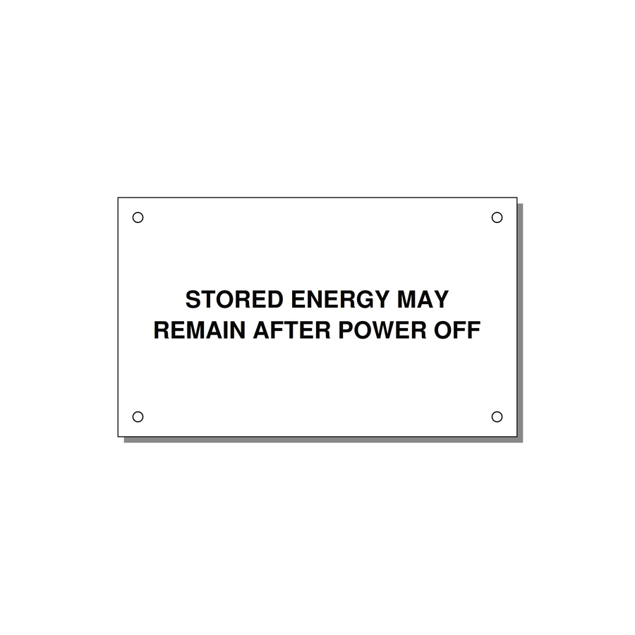 5.0x3.0" Safety Label - STO — 5x3" Black on White, Holes