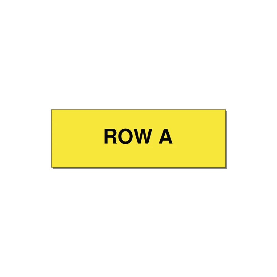 6.0x2.0" Safety Label - ROW A — 6x2" Black on Yellow, Adhesive