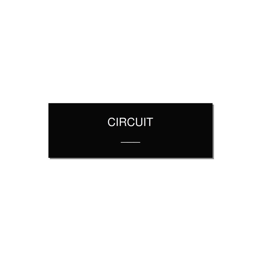 Circuit Reference Label – OEM Panel Wiring — 3x1" White on Black, Holes