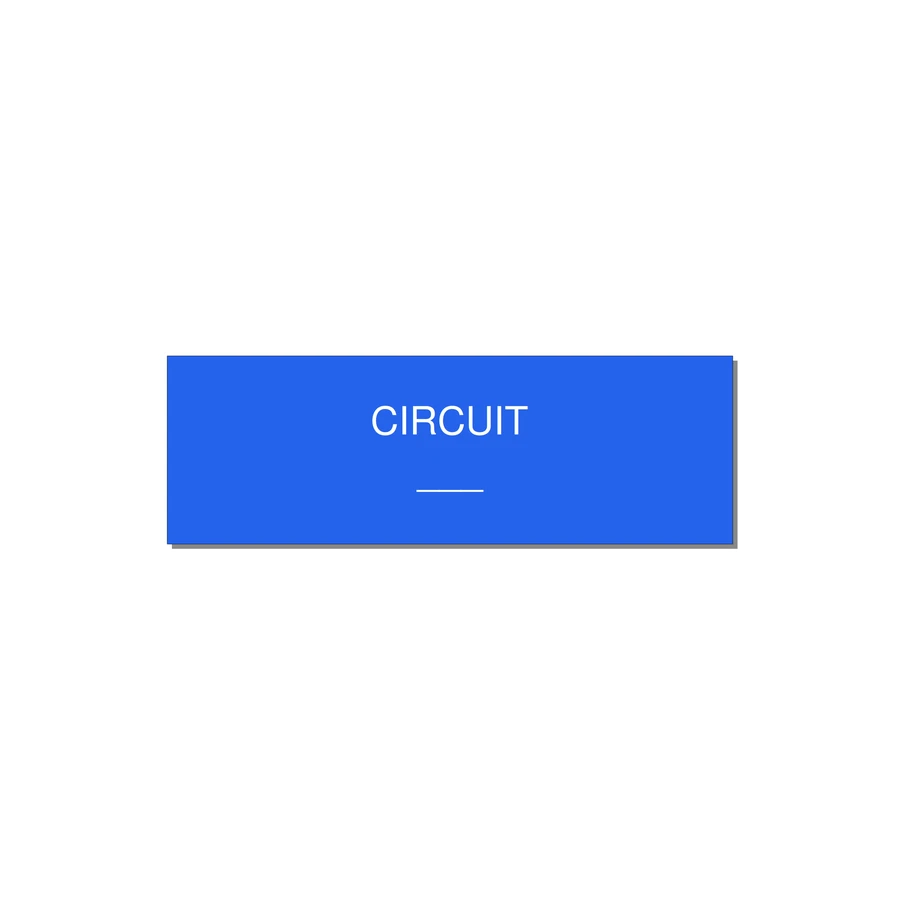Circuit Reference Label – OEM Panel Wiring — 3x1" White on Blue, Adhesive